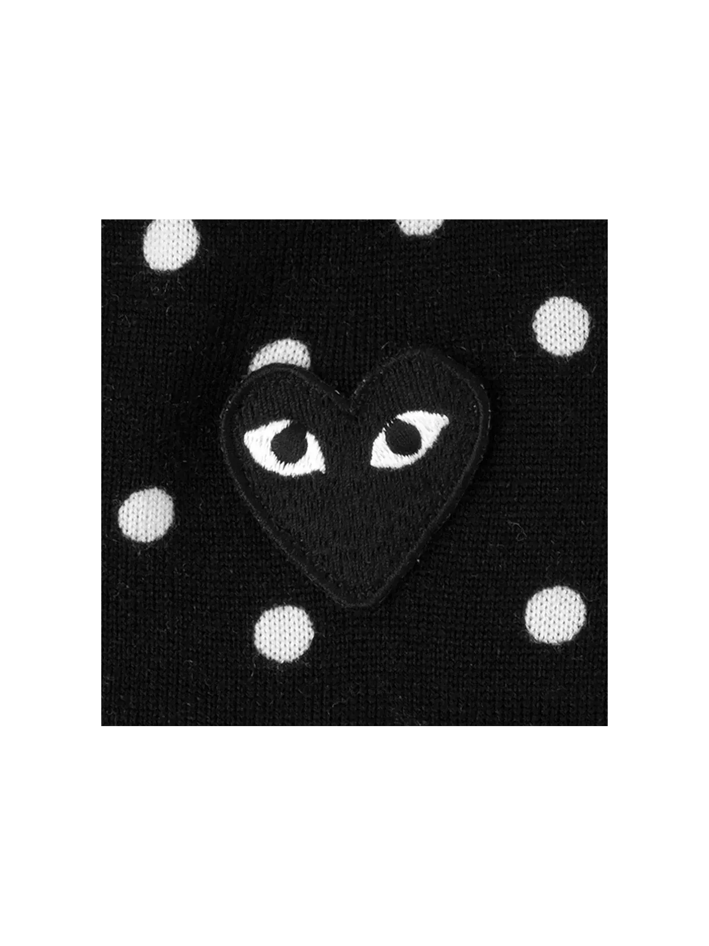 Женский кардиган-свитер с принтом Comme des Garcons PLAY — изображение 2 из 2, черный
