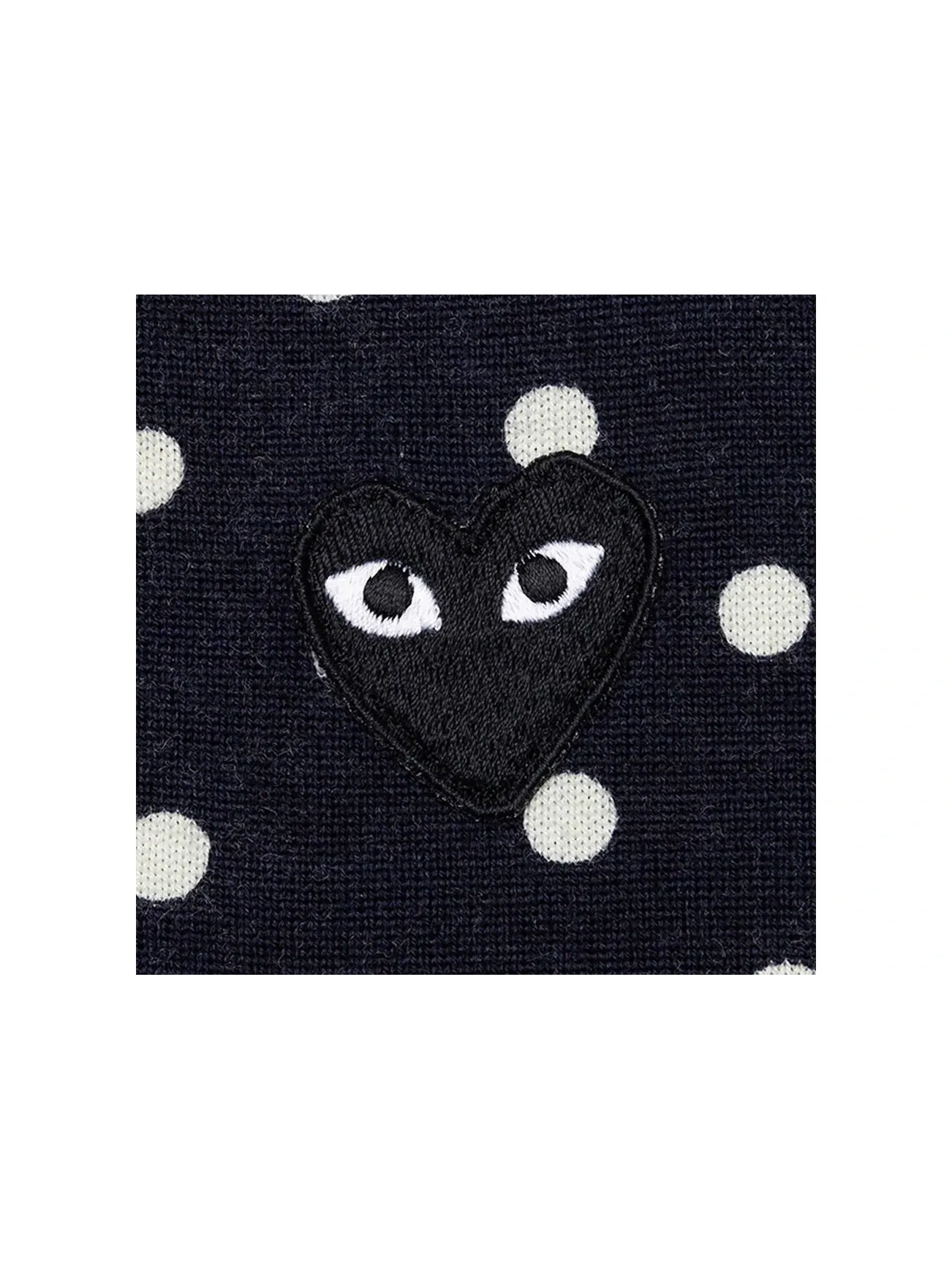 Унисекс-свитер с узором в горошек Comme des Garcons PLAY — изображение 2 из 2, темно-синий