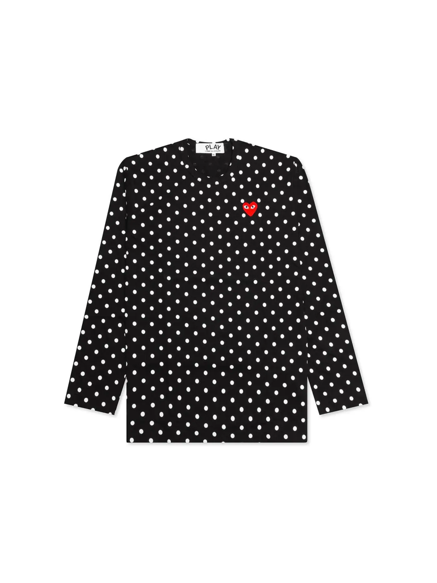 Футболка с длинным рукавом с принтом Comme des Garcons PLAY — изображение 1 из 2, черный