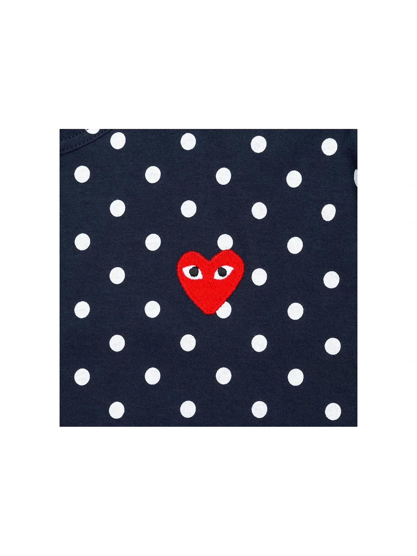 Детская футболка с длинным рукавом с принтом Comme des Garcons PLAY — изображение 2 из 2, темно-синий