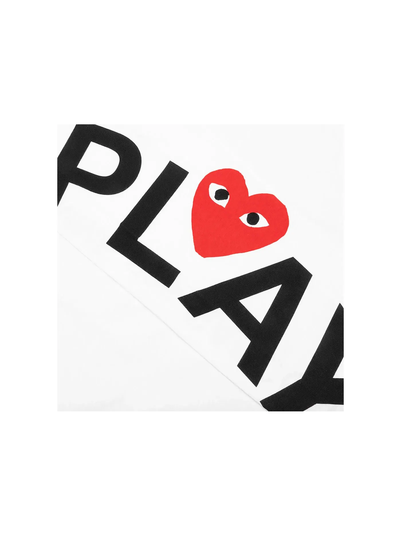 Детская футболка с длинным рукавом с принтом Red Big Heart Comme des Garcons PLAY — изображение 3 из 3, белый