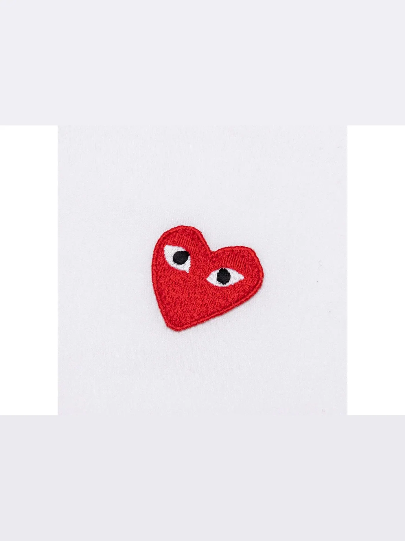 Унисекс рубашка с принтом Comme des Garcons PLAY — изображение 2 из 2, белый