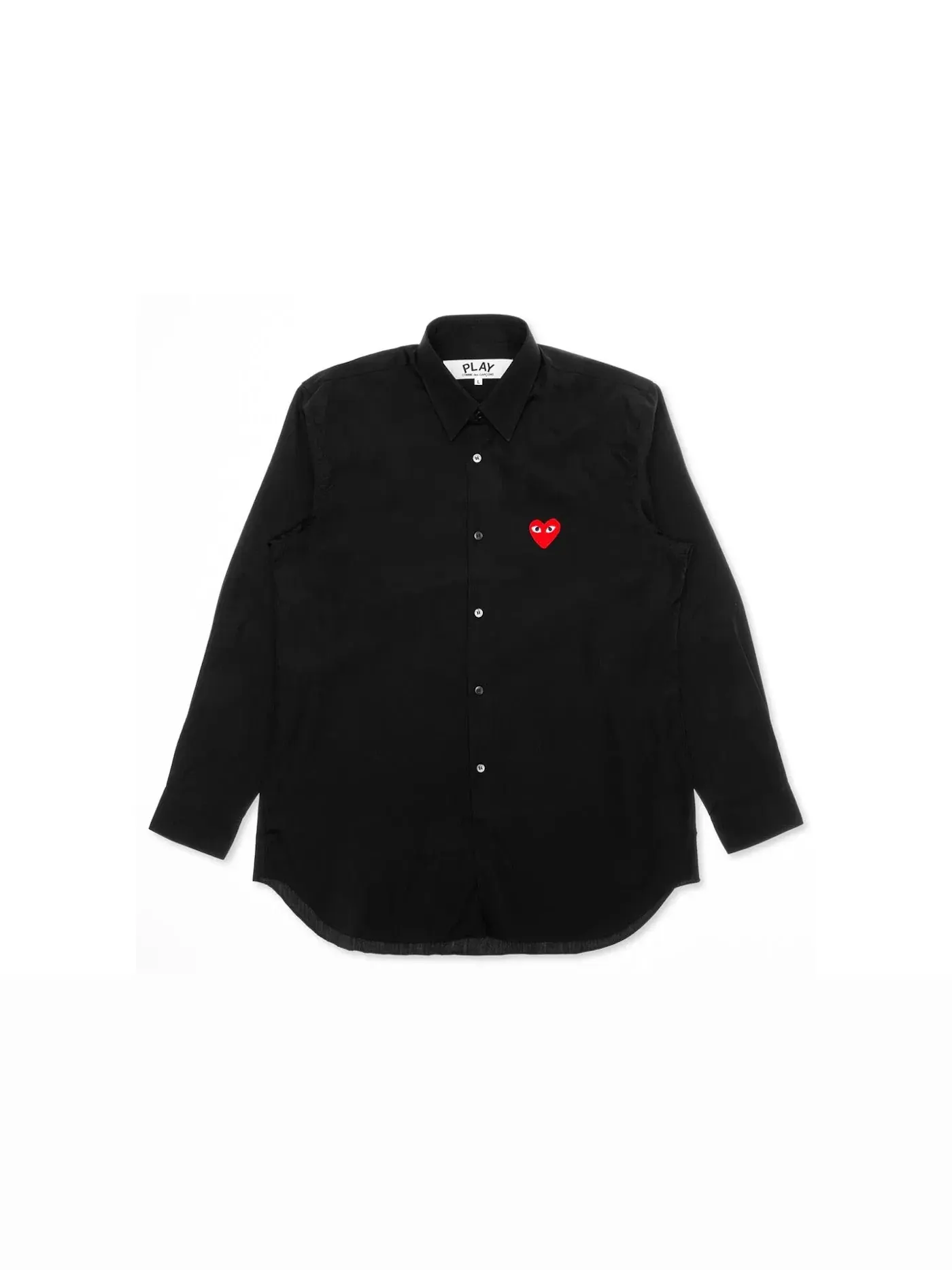 Унисекс рубашка с эмблемой Red Emblem Comme des Garcons PLAY — изображение 1 из 2, черный