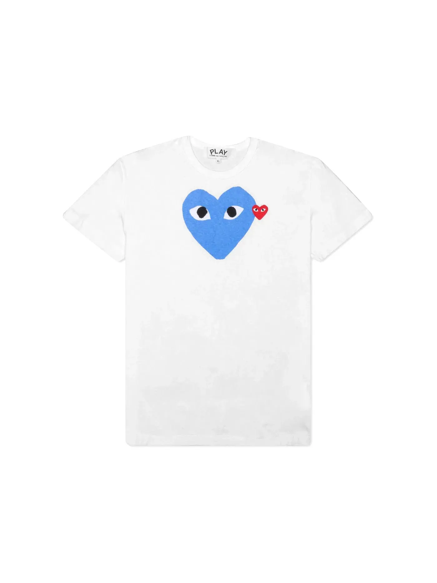 Унисекс футболка хлопковая с принтом T-shirt Comme des Garcons PLAY — изображение 1 из 2, белый/синий