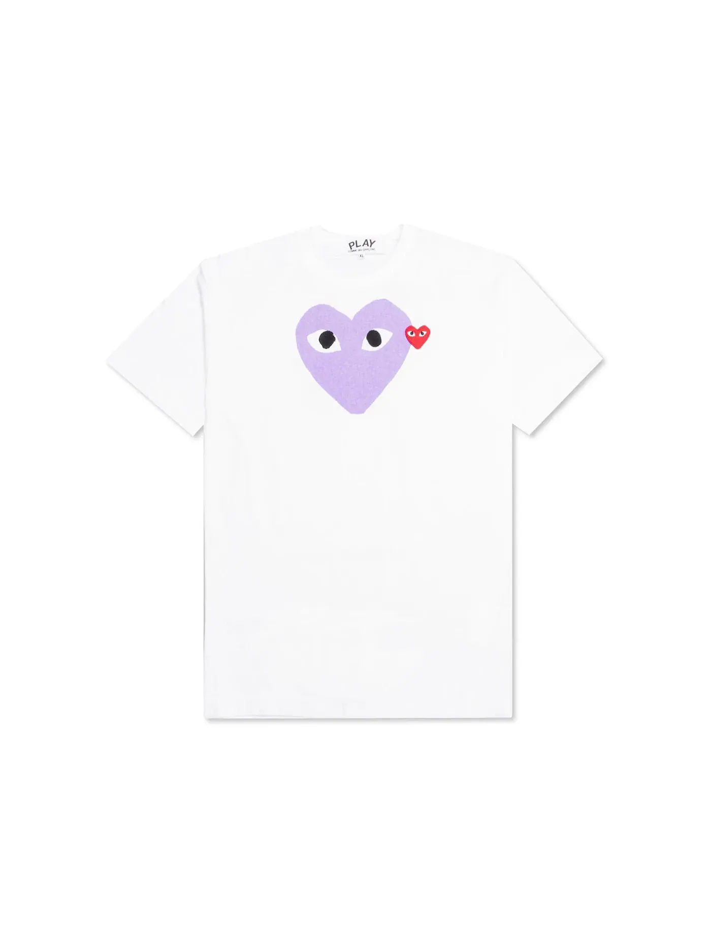 Футболка с принтом Red Emblem Heart Comme des Garcons PLAY — изображение 1 из 2, белый/фиолетовый