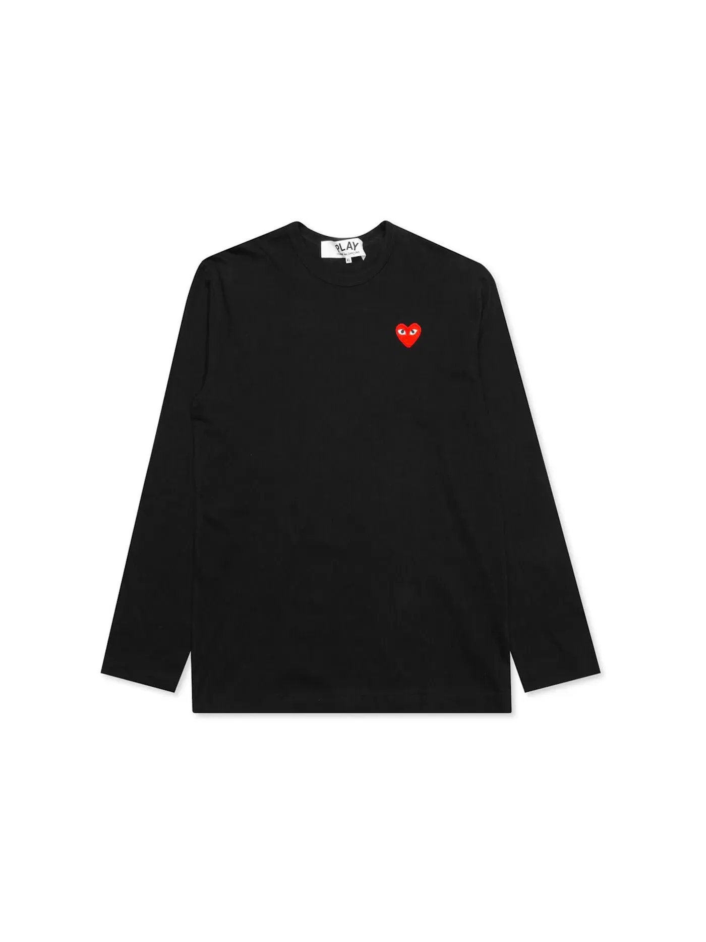 Унисекс футболка с длинным рукавом с принтом Comme des Garcons PLAY — изображение 1 из 2, черный