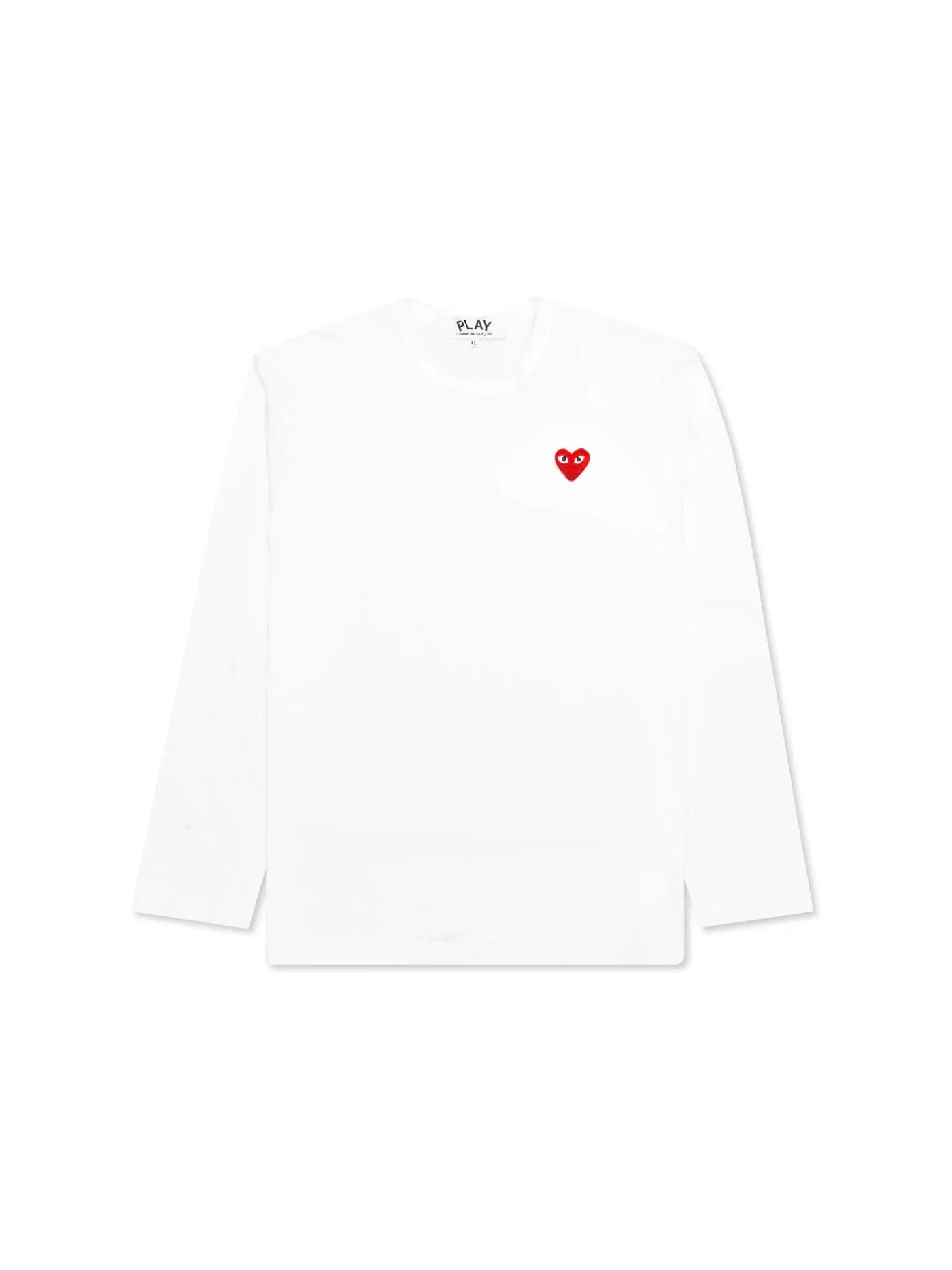 Футболка с длинным рукавом Red Emblem Comme des Garcons PLAY — изображение 1 из 2, белый
