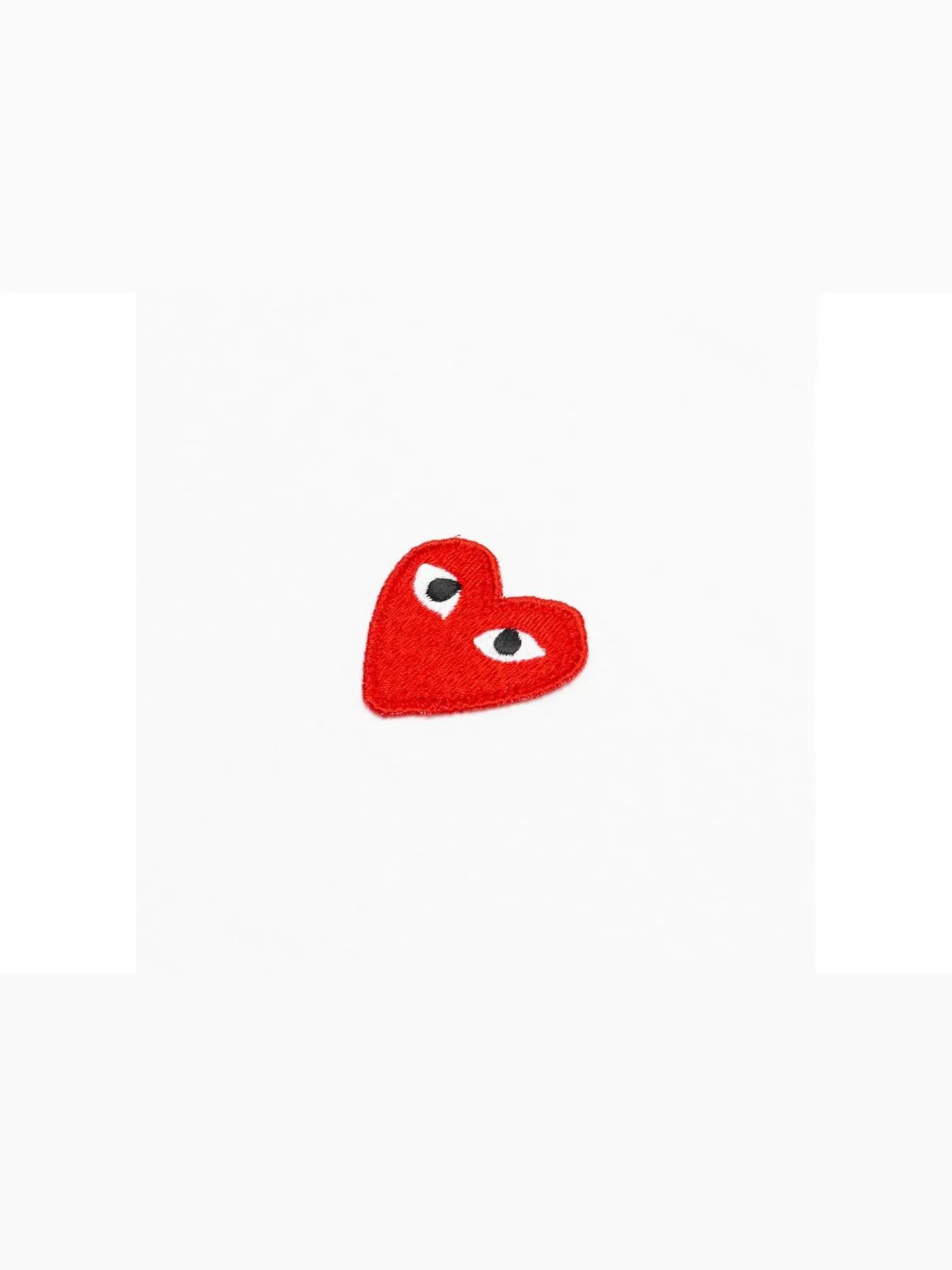 Футболка с длинным рукавом Red Emblem Comme des Garcons PLAY — изображение 2 из 2, белый