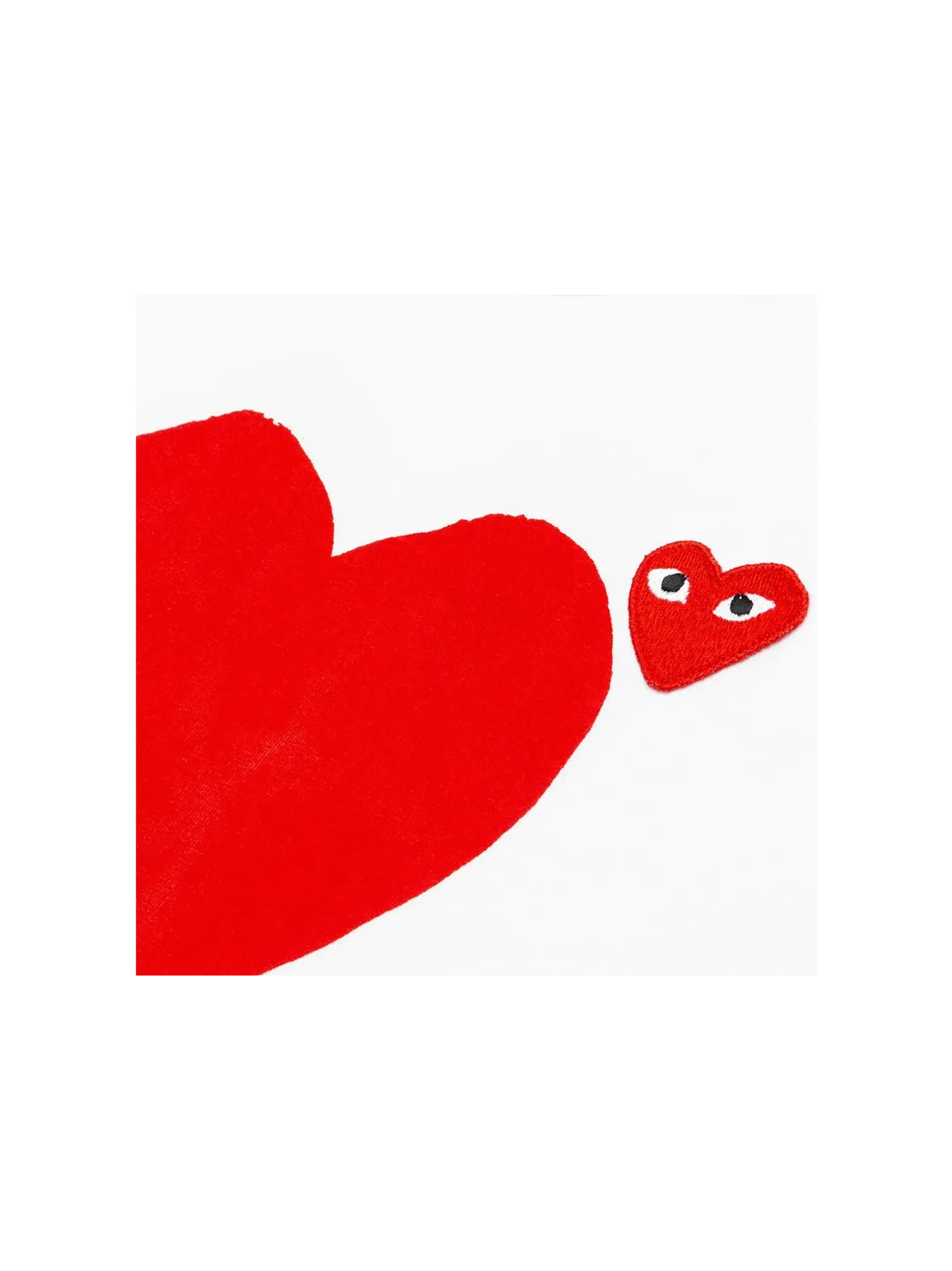 Футболка с принтом Comme des Garcons PLAY — изображение 3 из 3, белый