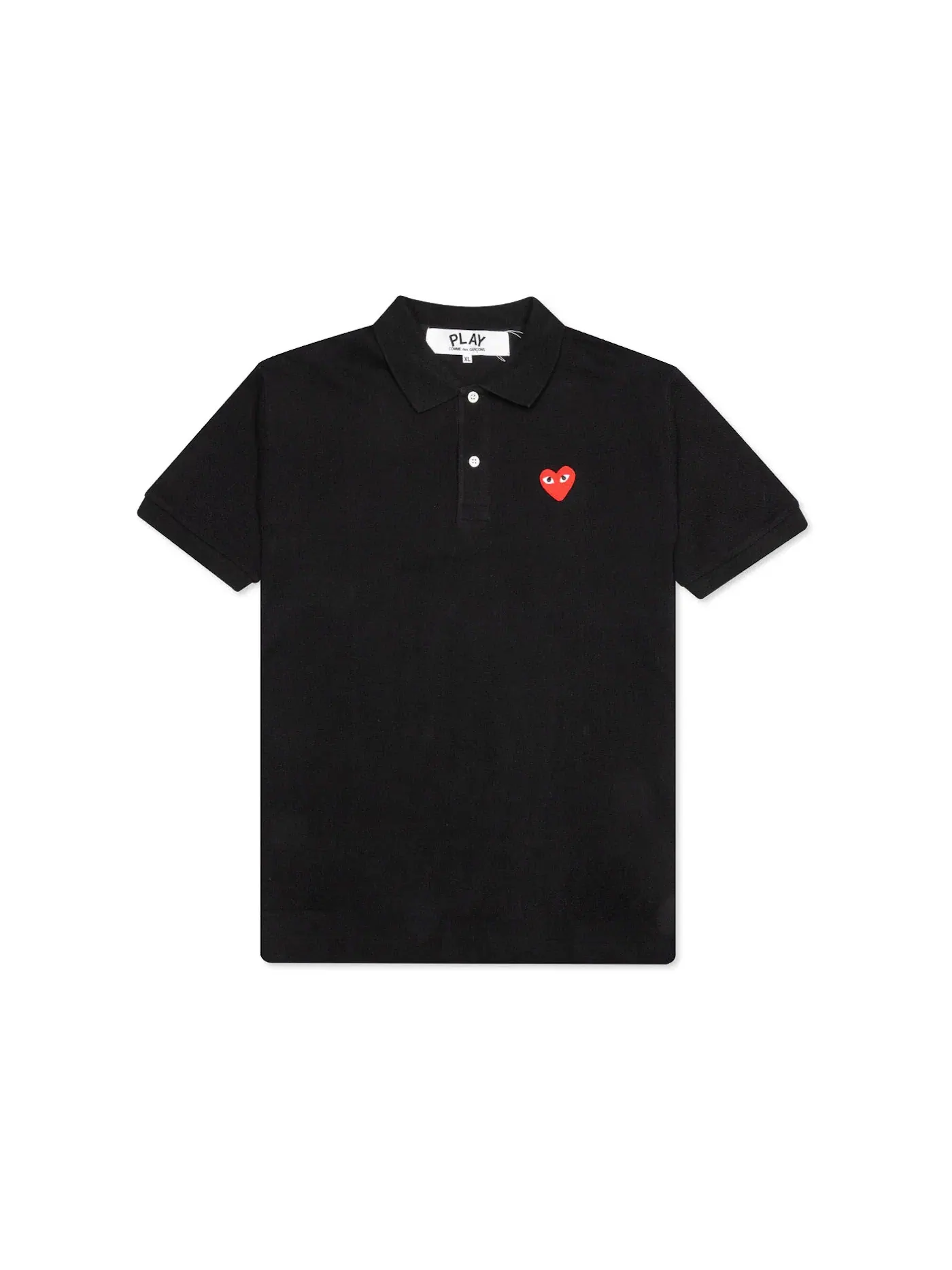 Унисекс поло с принтом Comme des Garcons PLAY — изображение 1 из 2, черный