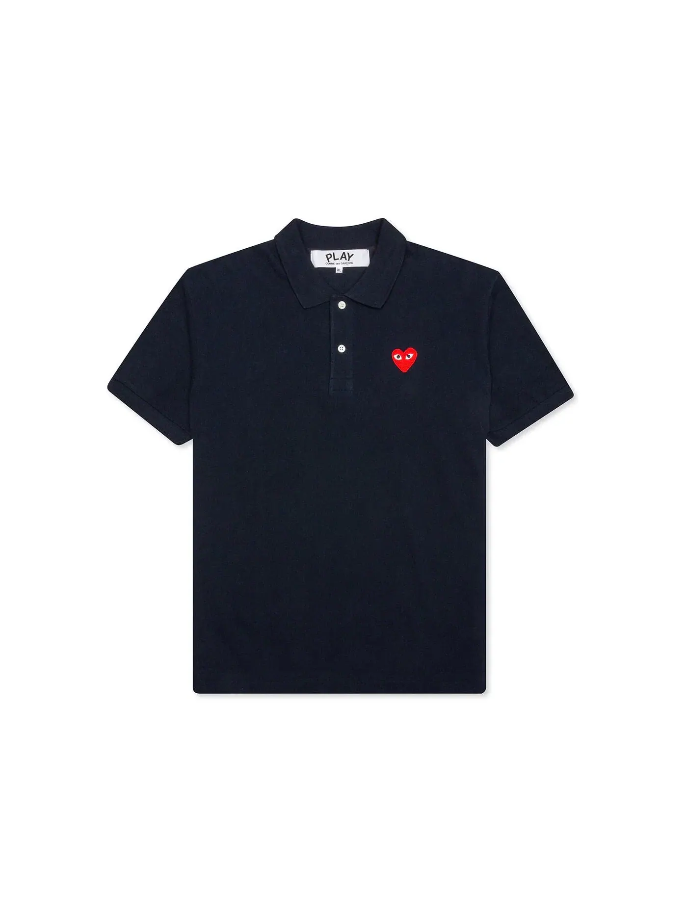 Футболка-поло с принтом Polo Comme des Garcons PLAY — изображение 1 из 2, темно-синий