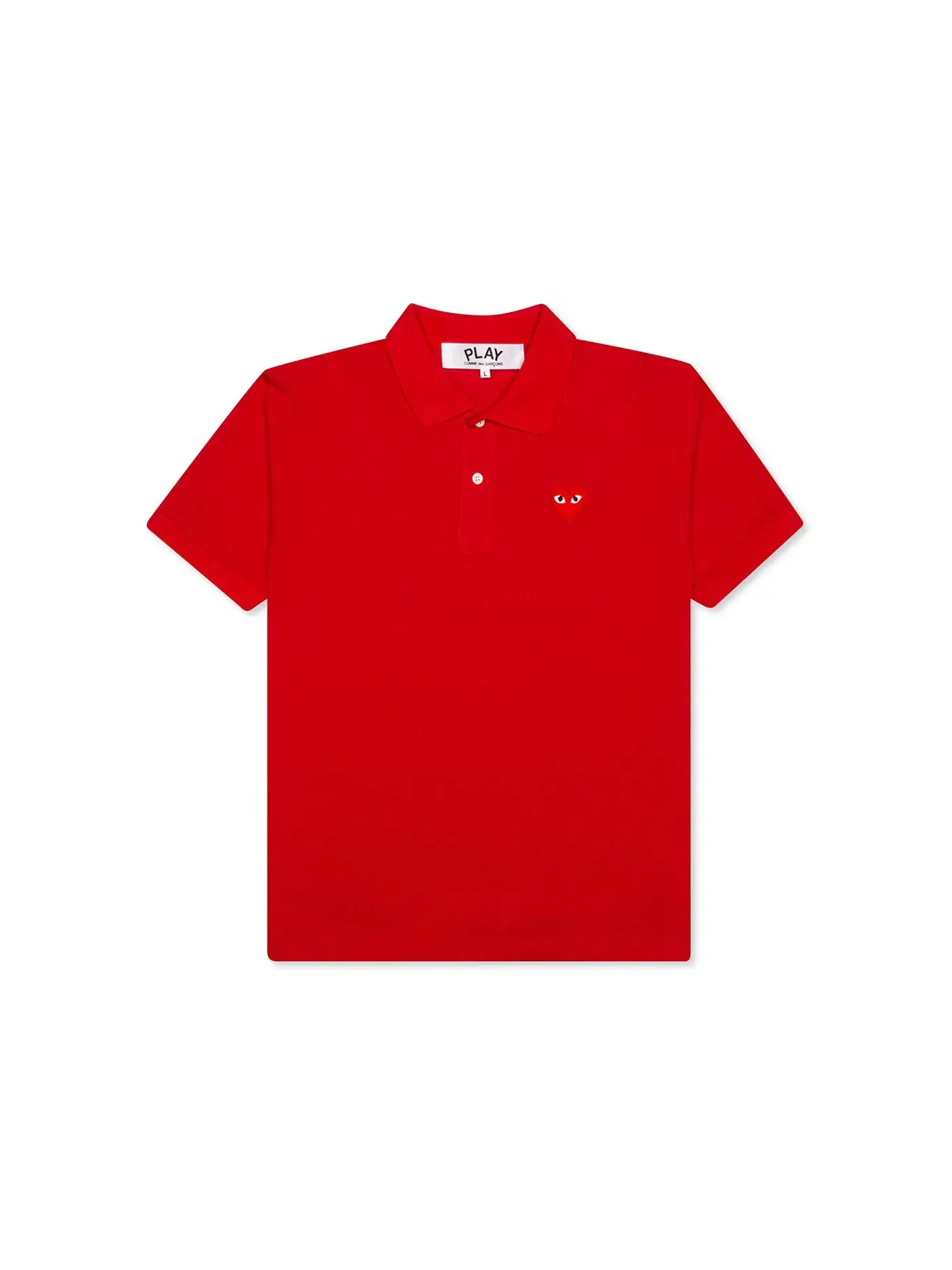 Женское поло с эмблемой Polo Comme des Garcons PLAY — изображение 1 из 2, красный