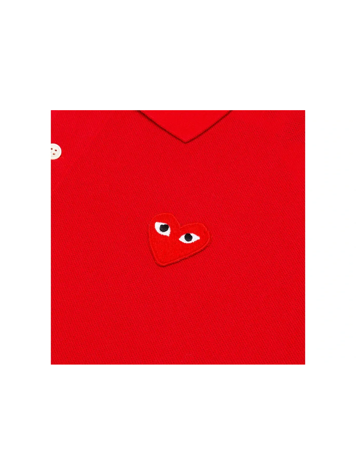 Женское поло с эмблемой Polo Comme des Garcons PLAY — изображение 2 из 2, красный