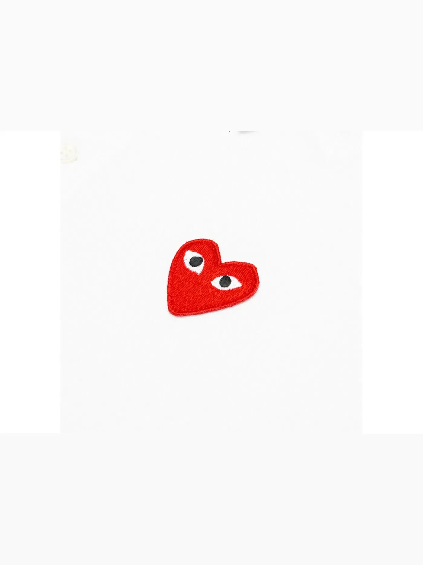 Унисекс футболка поло с принтом Polo Comme des Garcons PLAY — изображение 2 из 2, белый