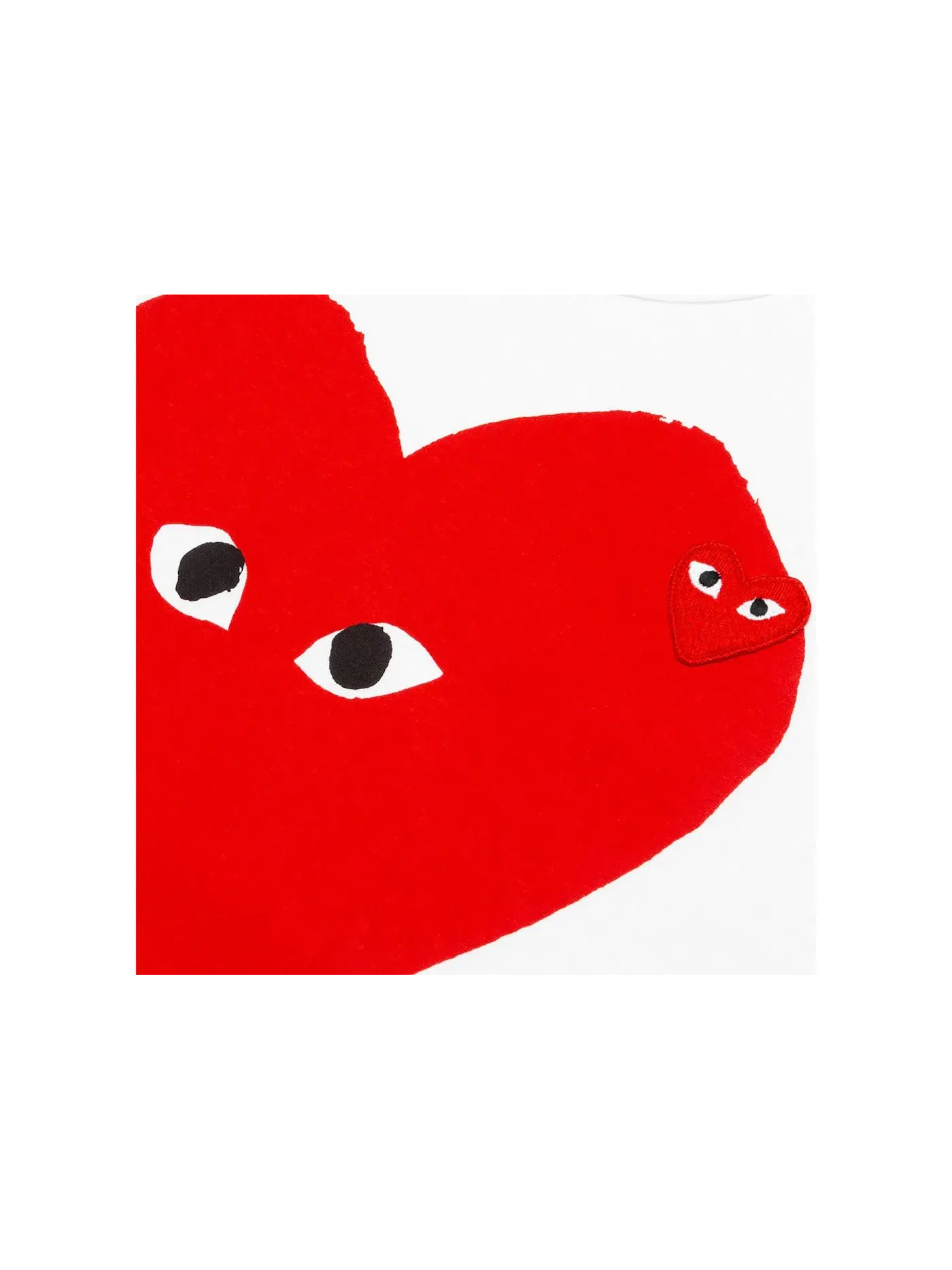 Футболка с принтом Comme des Garcons PLAY — изображение 2 из 2, белый