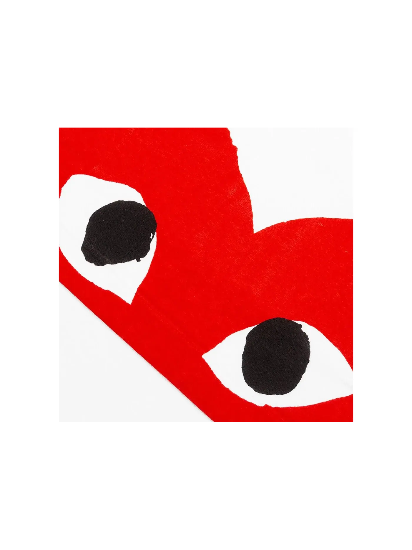 Футболка с принтом Red Half Heart Comme des Garcons PLAY — изображение 3 из 3, белый
