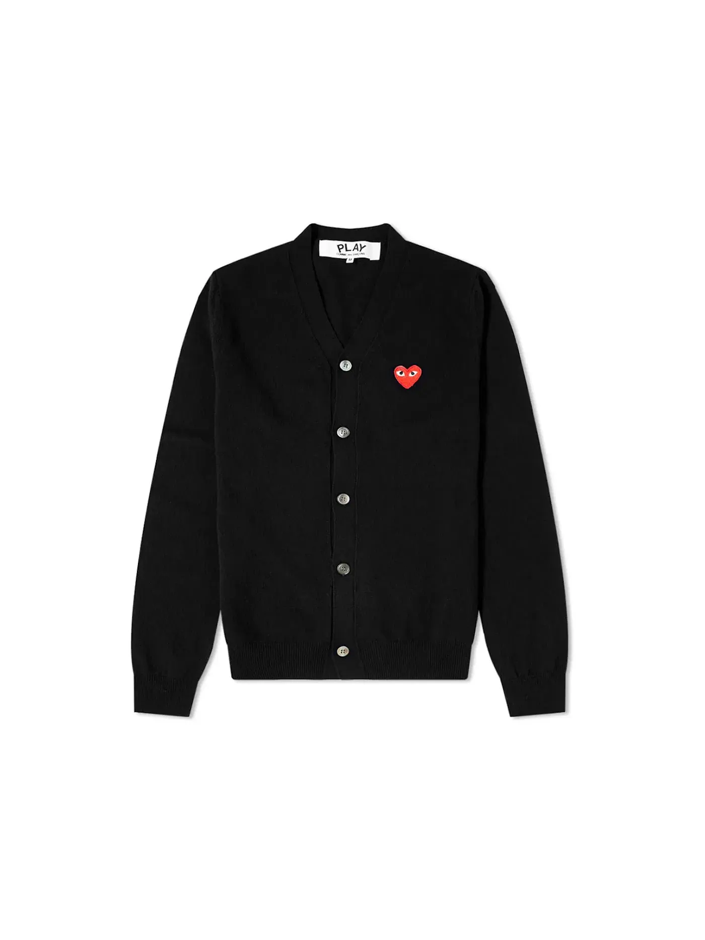Унисекс-кардиган с принтом Red Heart Comme des Garcons PLAY — изображение 1 из 1, черный/красный
