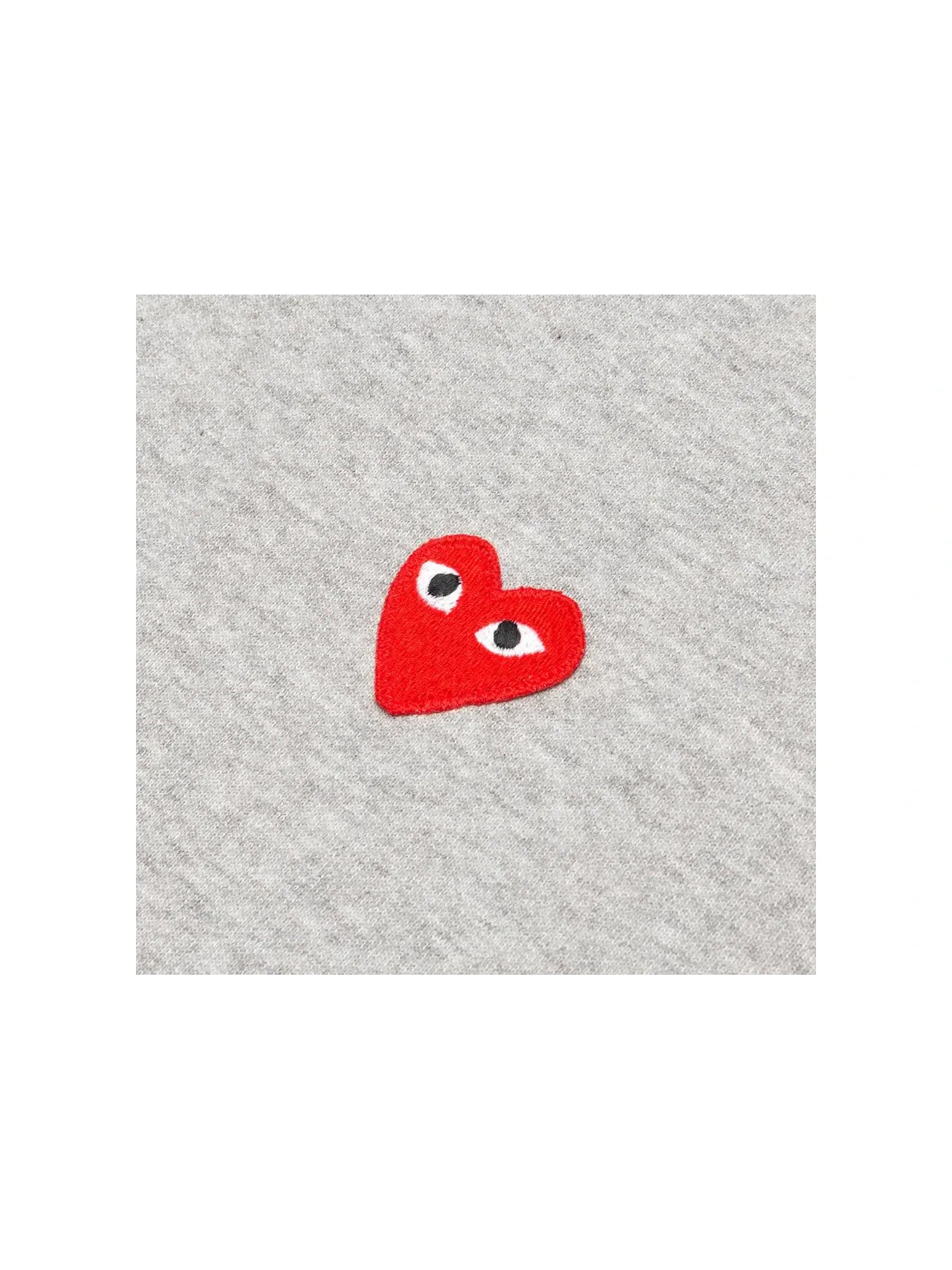 Унисекс худи с принтом Comme des Garcons PLAY Hoodie — изображение 2 из 2, серый