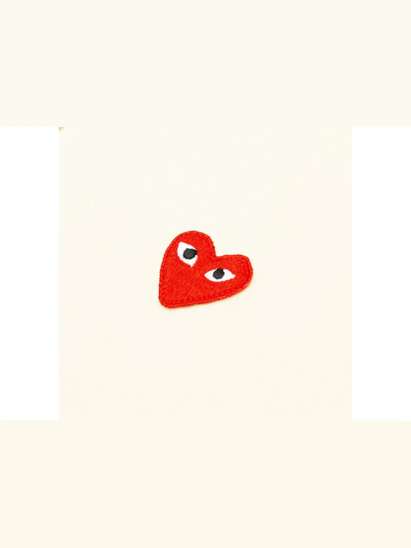 Детское худи с принтом Red Heart Comme des Garcons PLAY — изображение 2 из 2, белый