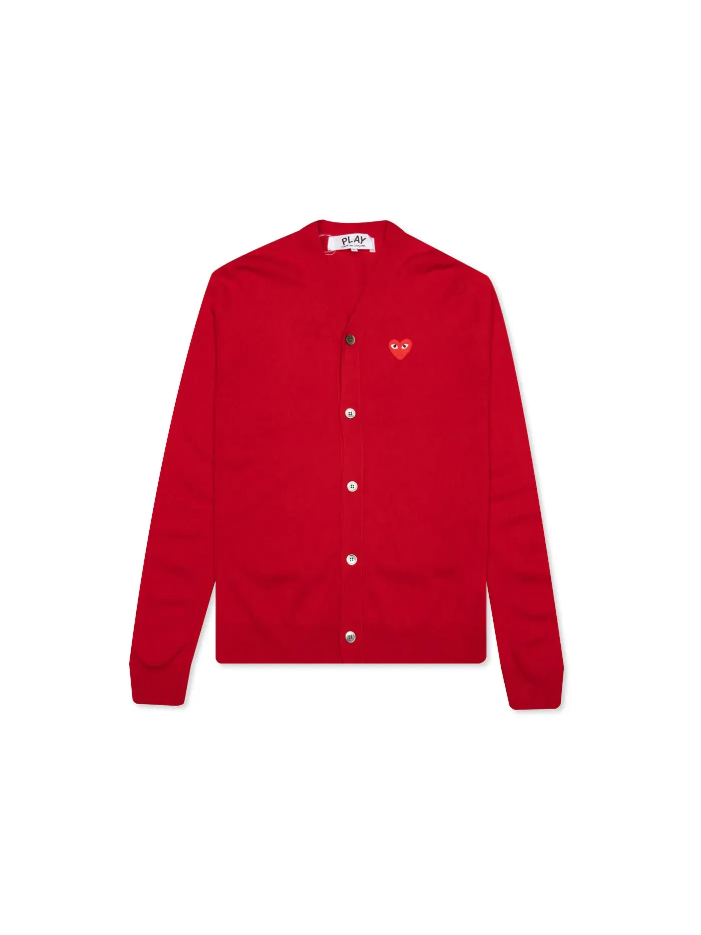 Детский кардиган с принтом Sweater Comme des Garcons PLAY — изображение 1 из 2, красный