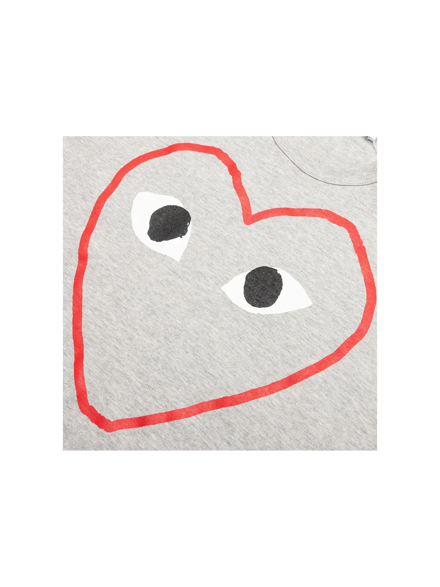 Футболка с длинным рукавом Comme des Garcons PLAY Red Heart Sketch — изображение 2 из 2, серый