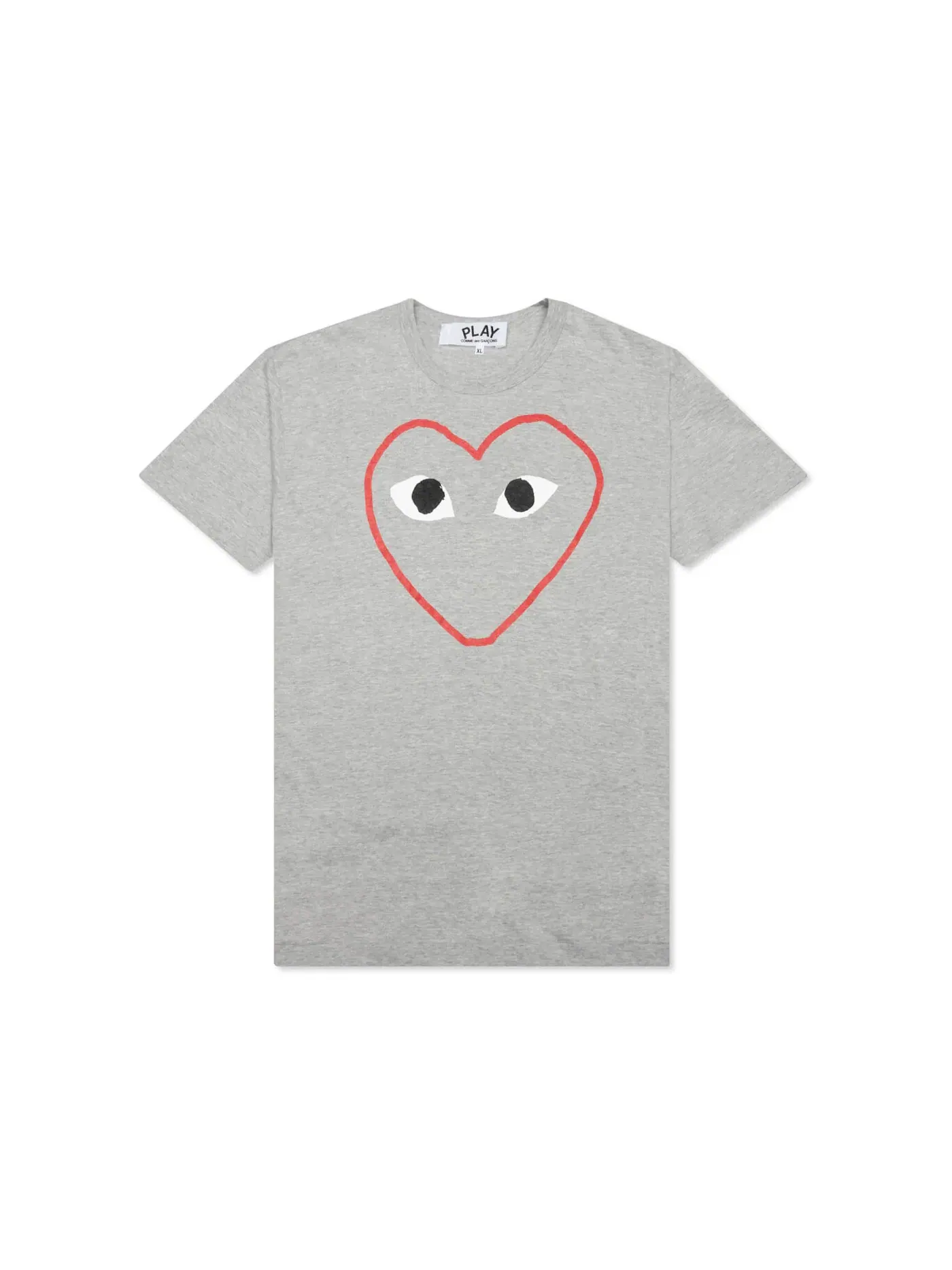 Детская футболка с принтом Red Heart Sketch Comme des Garcons PLAY — изображение 1 из 2, серый