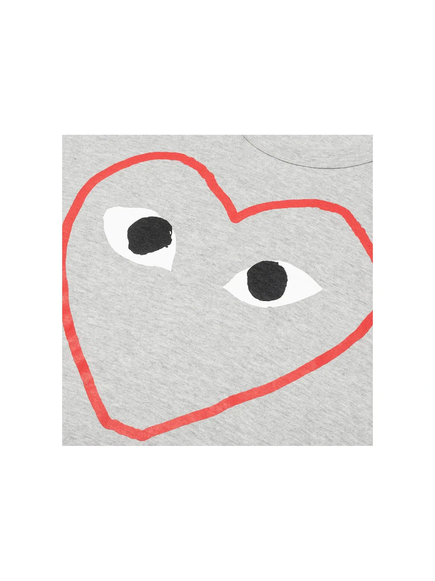 Детская футболка с принтом Red Heart Sketch Comme des Garcons PLAY — изображение 2 из 2, серый