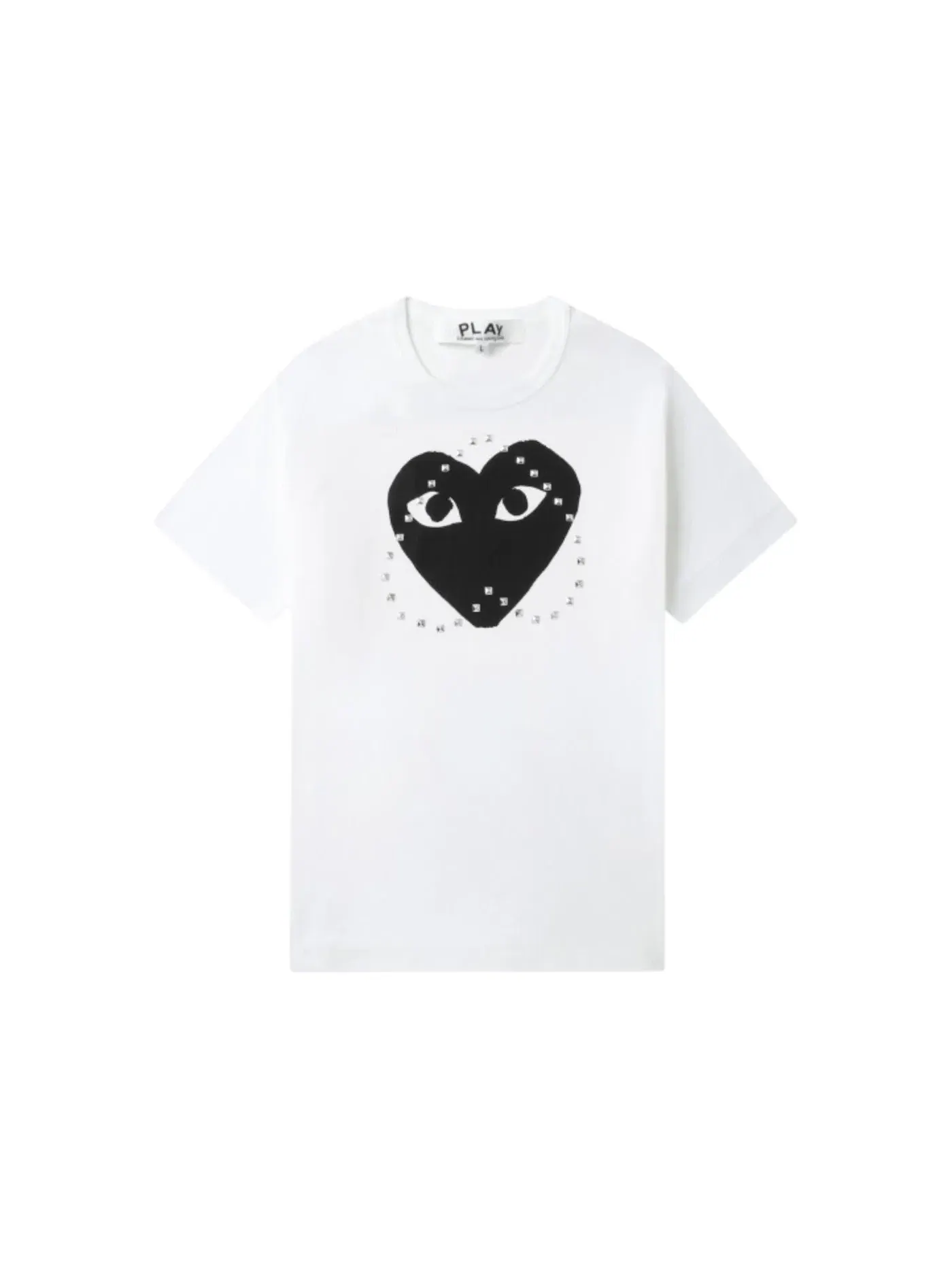 Футболка с принтом Comme des Garcons PLAY Tee — изображение 1 из 1, белый