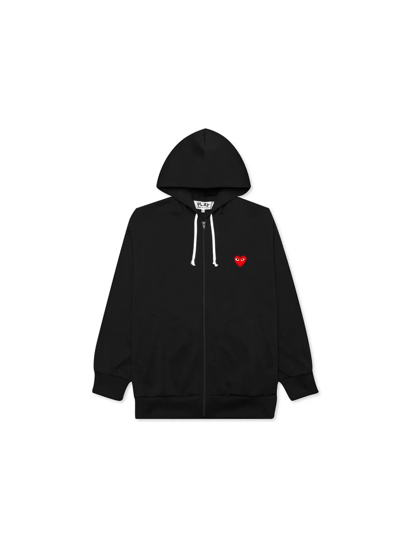 Унисекс худи с принтом Comme des Garcons PLAY — изображение 1 из 2, черный белый