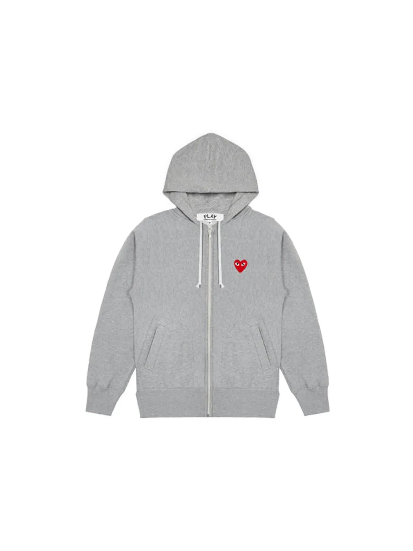 Унисекс худи с принтом Red Heart Comme des Garcons PLAY — изображение 1 из 1, серый