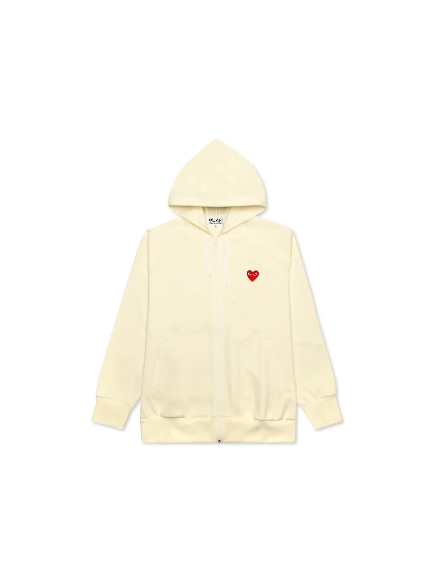 Детская худи с принтом Red Heart Comme des Garcons PLAY — изображение 1 из 2, белый
