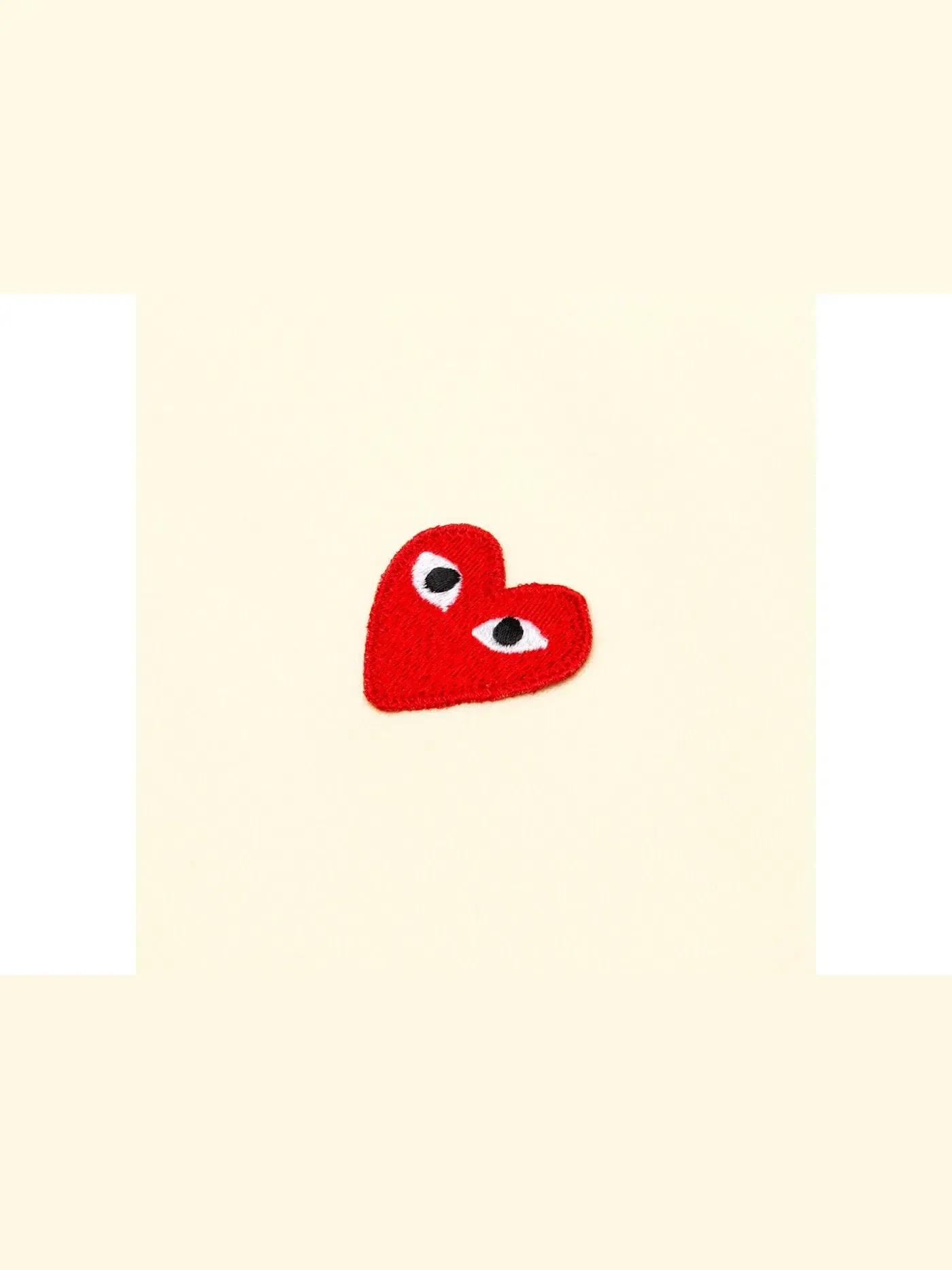 Детская худи с принтом Red Heart Comme des Garcons PLAY — изображение 2 из 2, белый