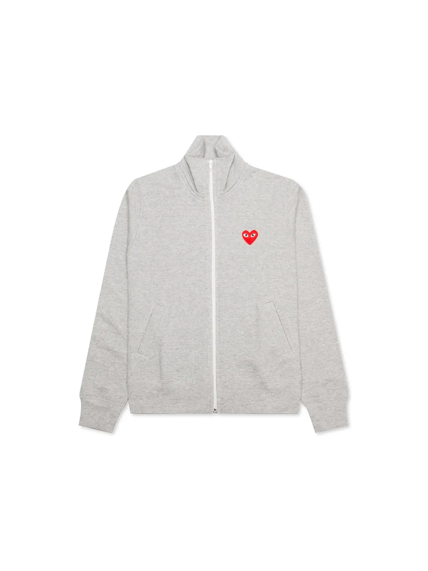 Унисекс толстовка на молнии с принтом Red Multi Heart Comme des Garcons PLAY — изображение 1 из 3, серый
