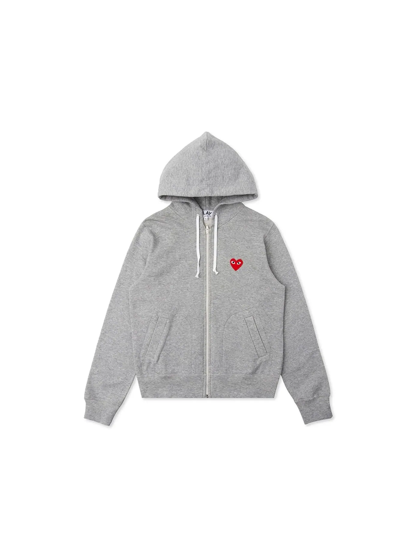 Детский худи с принтом Comme des Garcons PLAY Multi Heart — изображение 1 из 3, серый