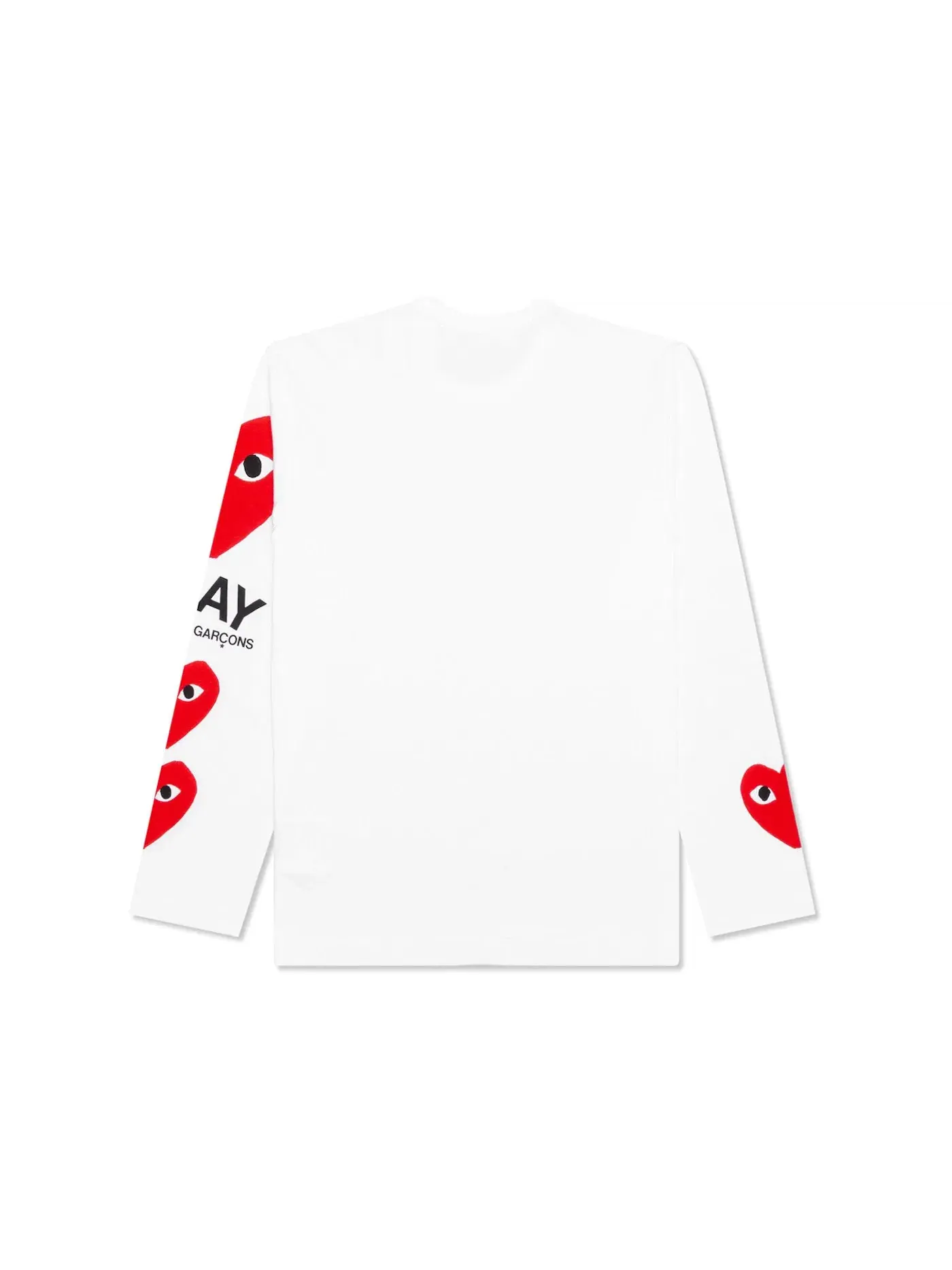 Детская футболка с принтом Comme des Garcons PLAY — изображение 2 из 3, белый