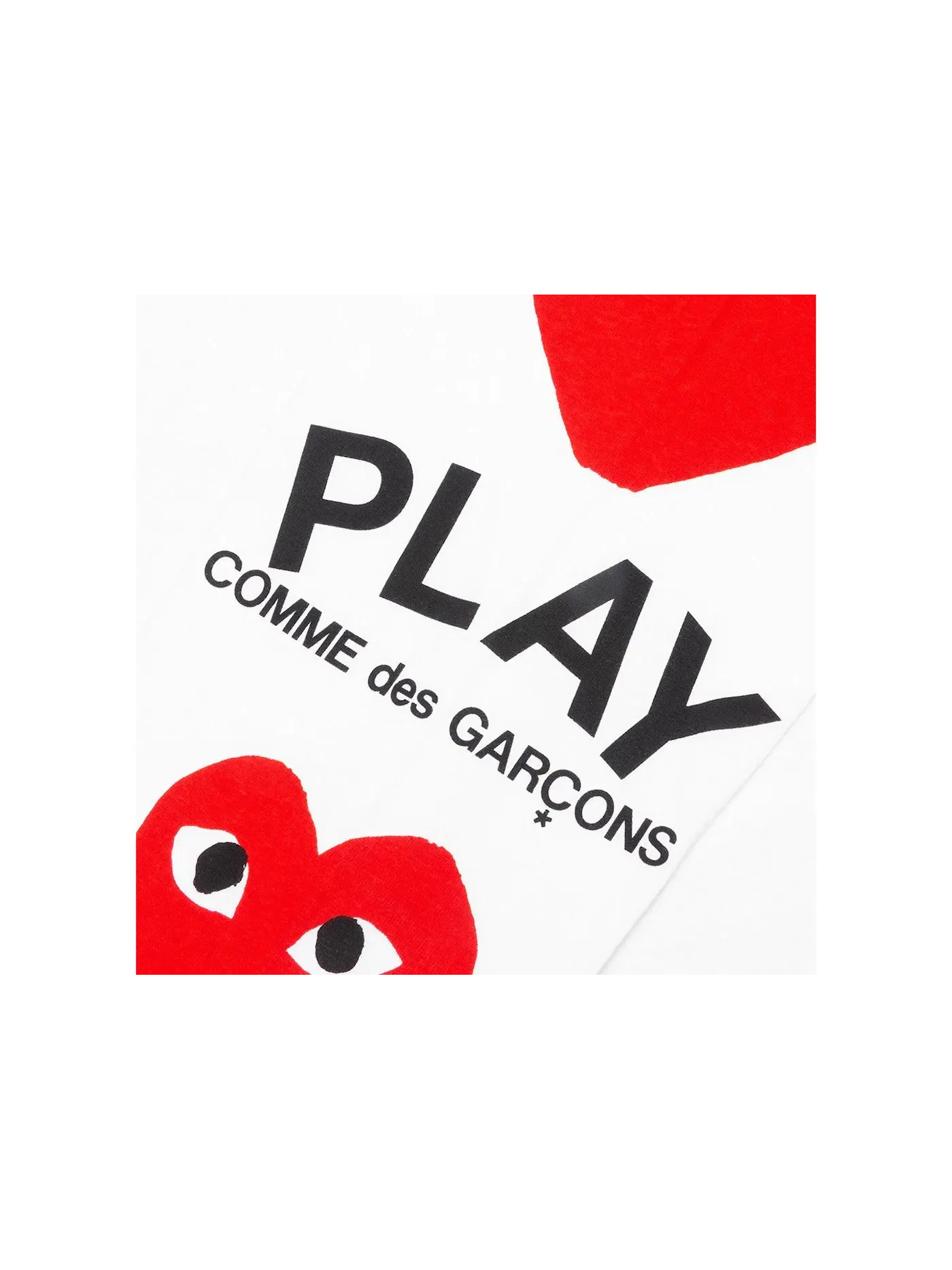 Детская футболка с принтом Comme des Garcons PLAY — изображение 3 из 3, белый