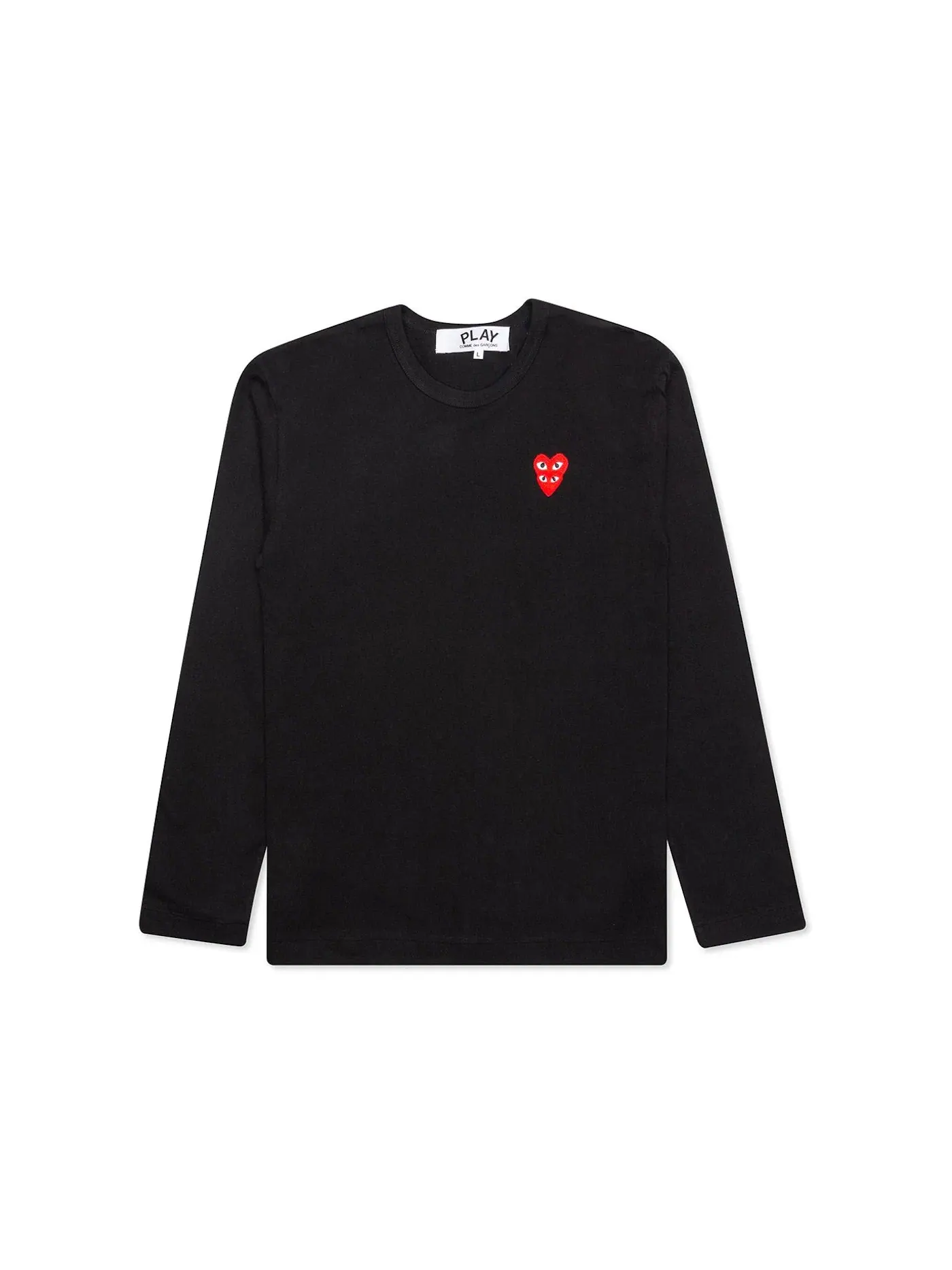 Детская футболка с длинным рукавом Comme des Garcons PLAY — изображение 1 из 2, черный