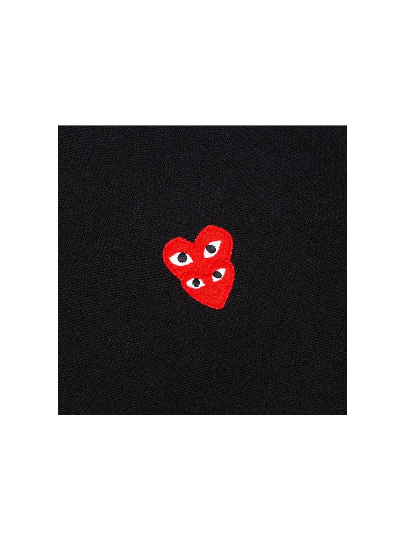 Унисекс худи на молнии с принтом Red Stacked Heart Comme des Garcons PLAY — изображение 2 из 2, черный