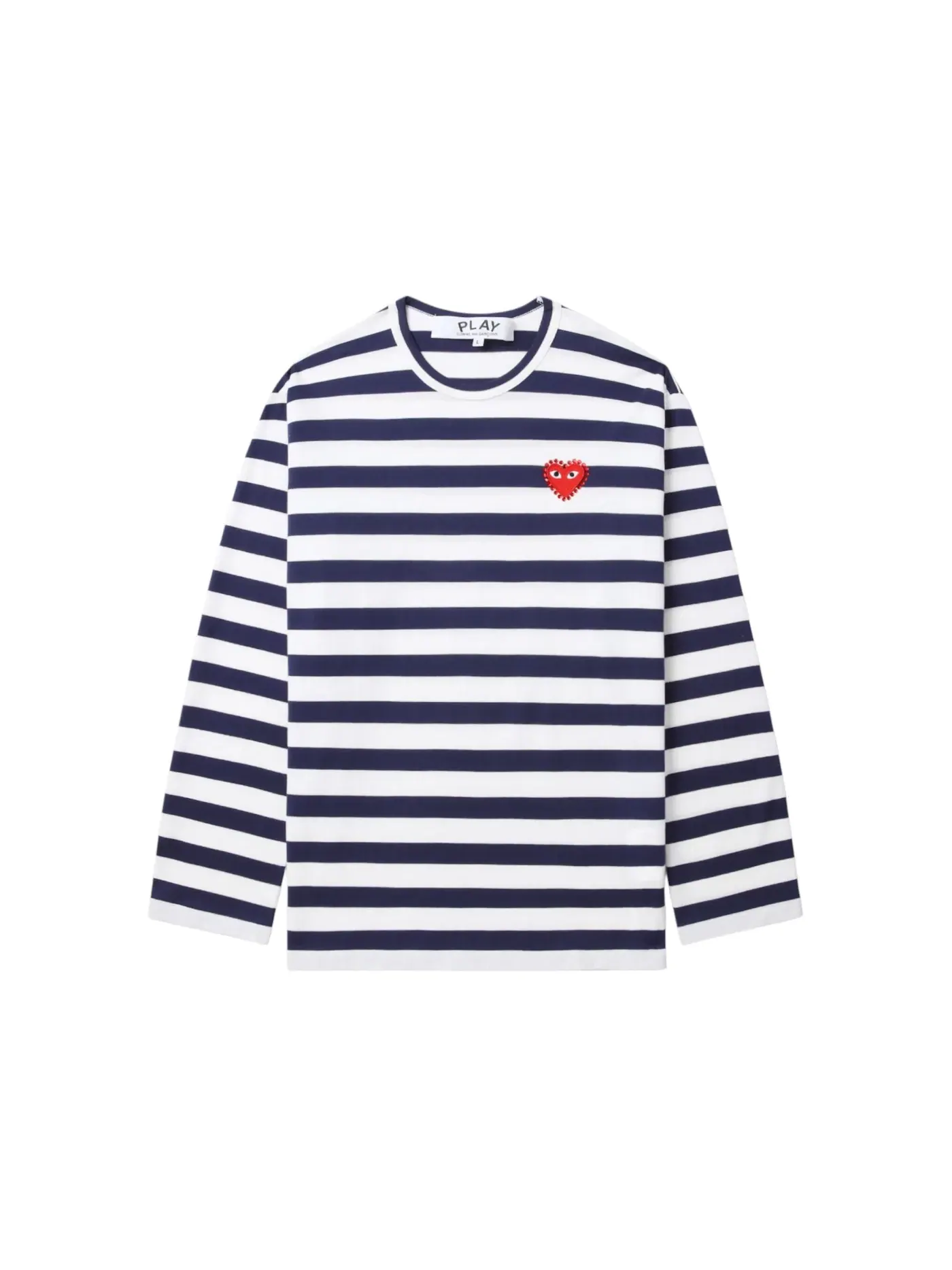 Детская футболка с длинным рукавом L/S Tee Comme des Garcons PLAY — изображение 1 из 1, темно-синий