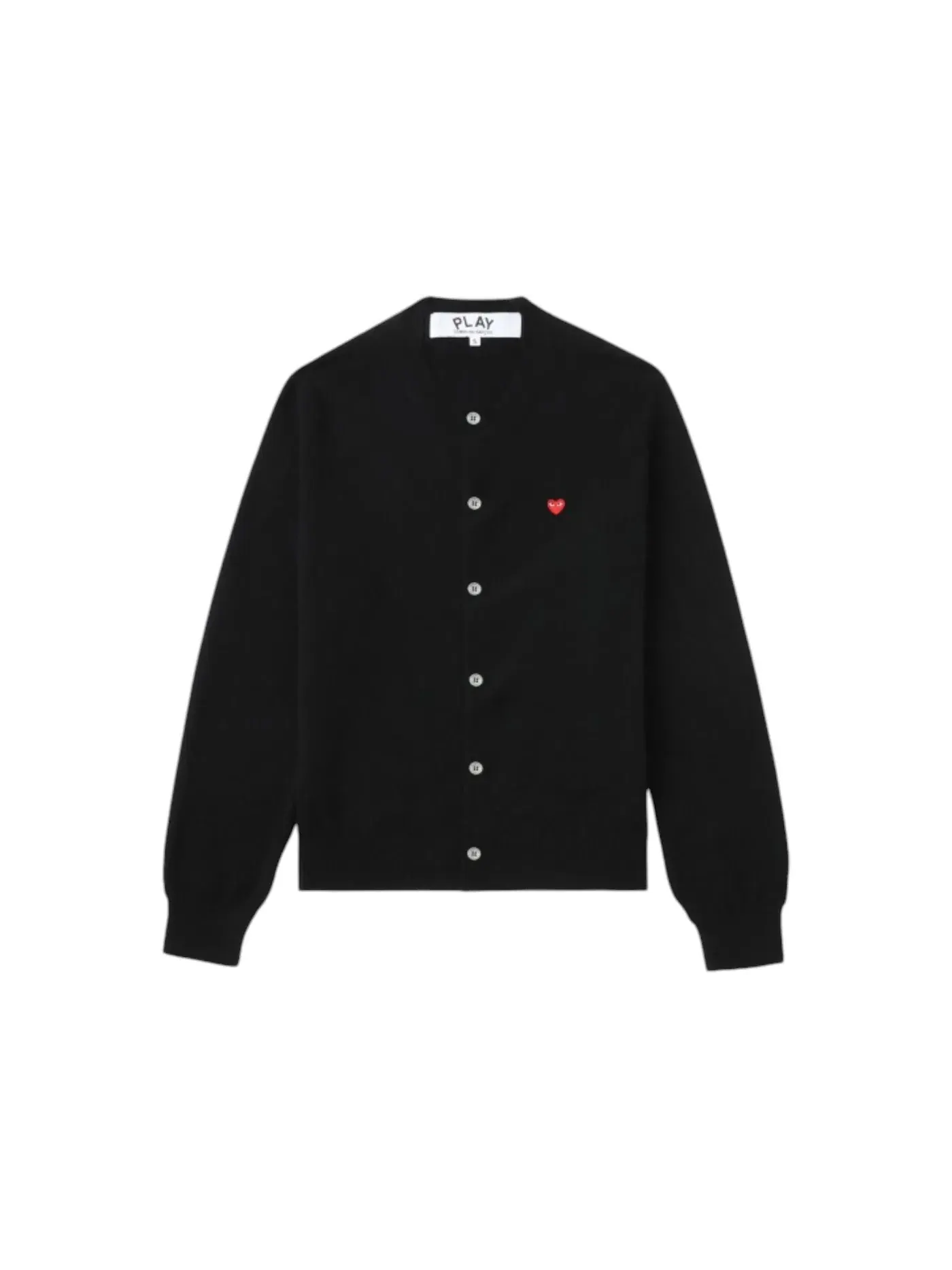 Детский кардиган-свитер с принтом Comme des Garcons PLAY — изображение 1 из 1, черный