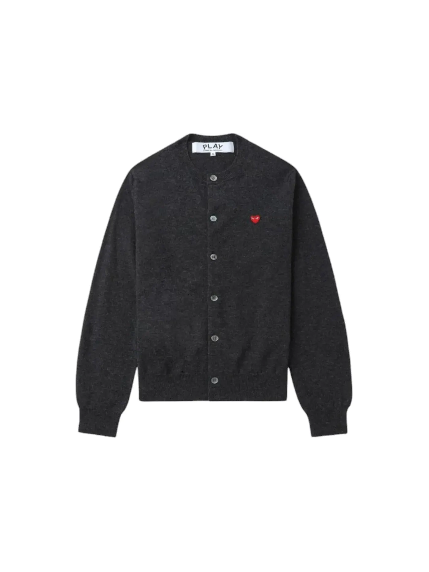 Унисекс-свитер с принтом Small Heart Emblem Comme des Garcons PLAY — изображение 1 из 1, серый