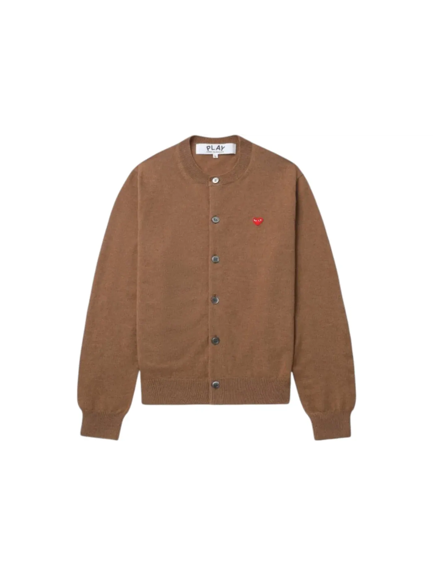 Детский кардиган с принтом Sweater Comme des Garcons PLAY — изображение 1 из 1, коричневый