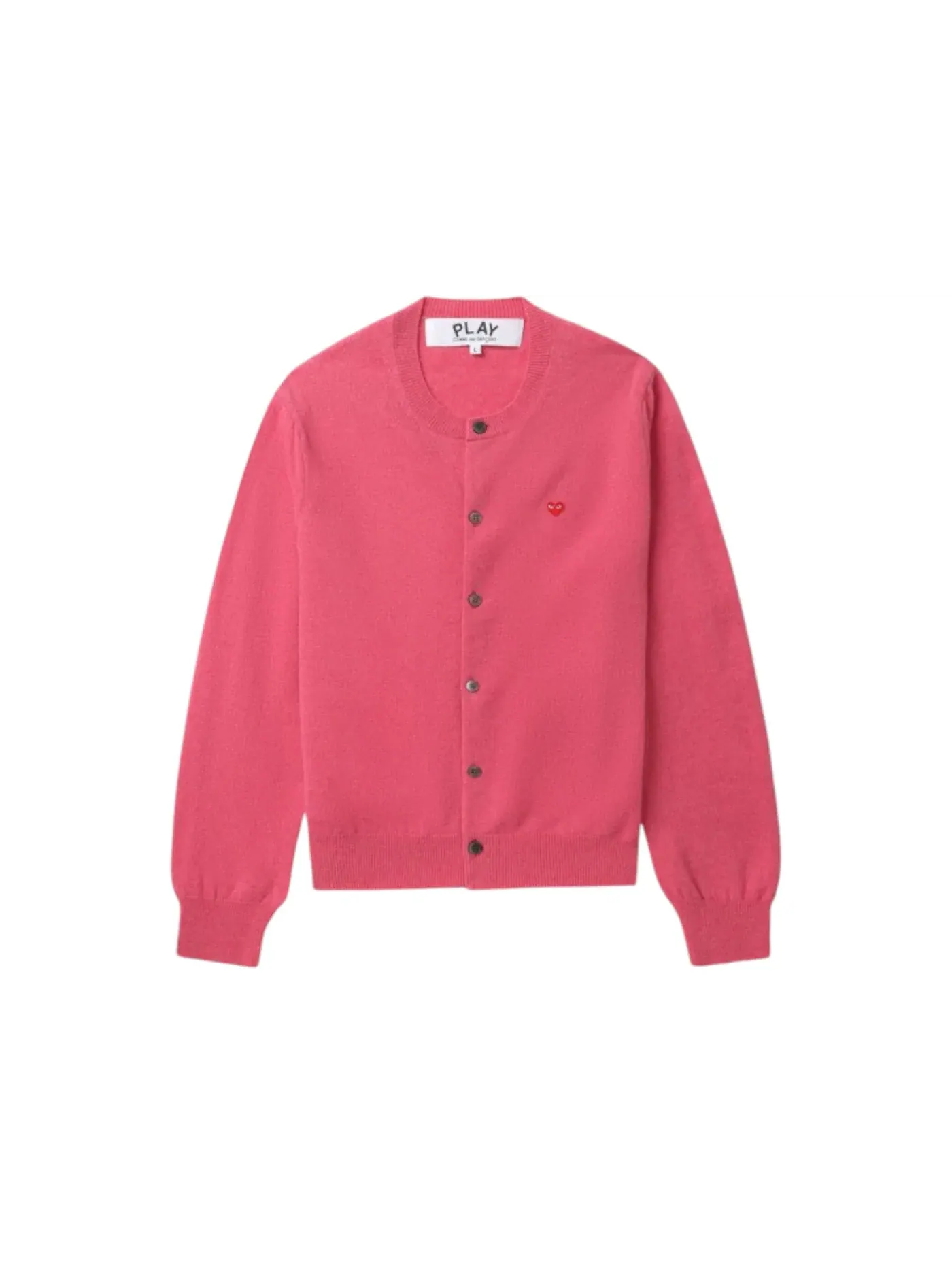 Детский кардиган-свитер с принтом Small Heart Emblem Comme des Garcons PLAY — изображение 1 из 1, розовый
