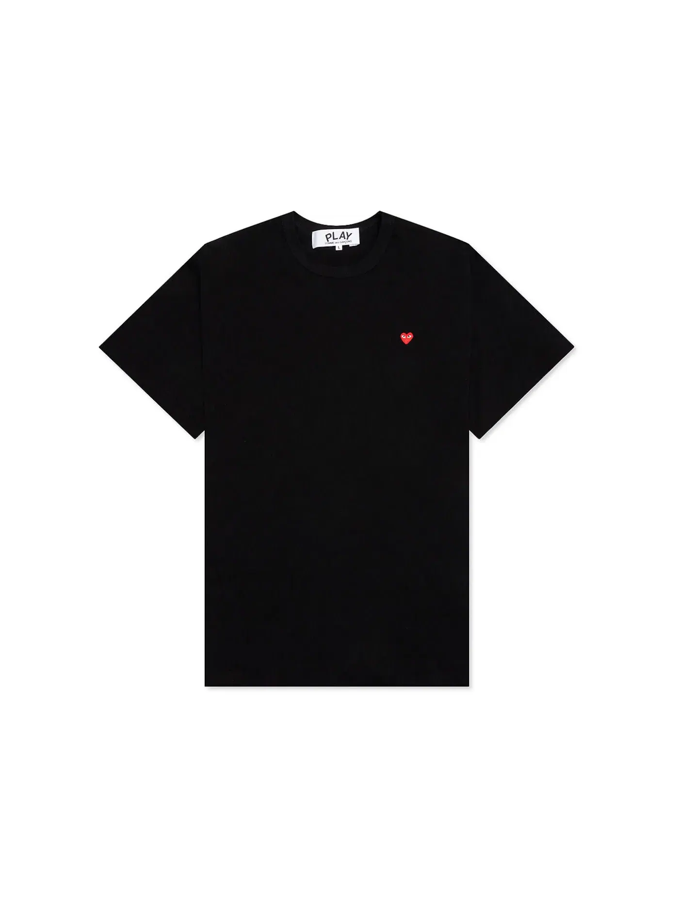 Унисекс футболка с принтом Red Heart Comme des Garcons PLAY — изображение 1 из 2, черный