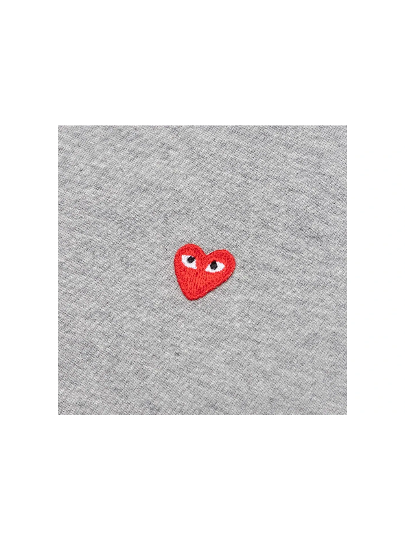 Унисекс футболка с принтом Small Red Heart Comme des Garcons PLAY — изображение 2 из 2, серый