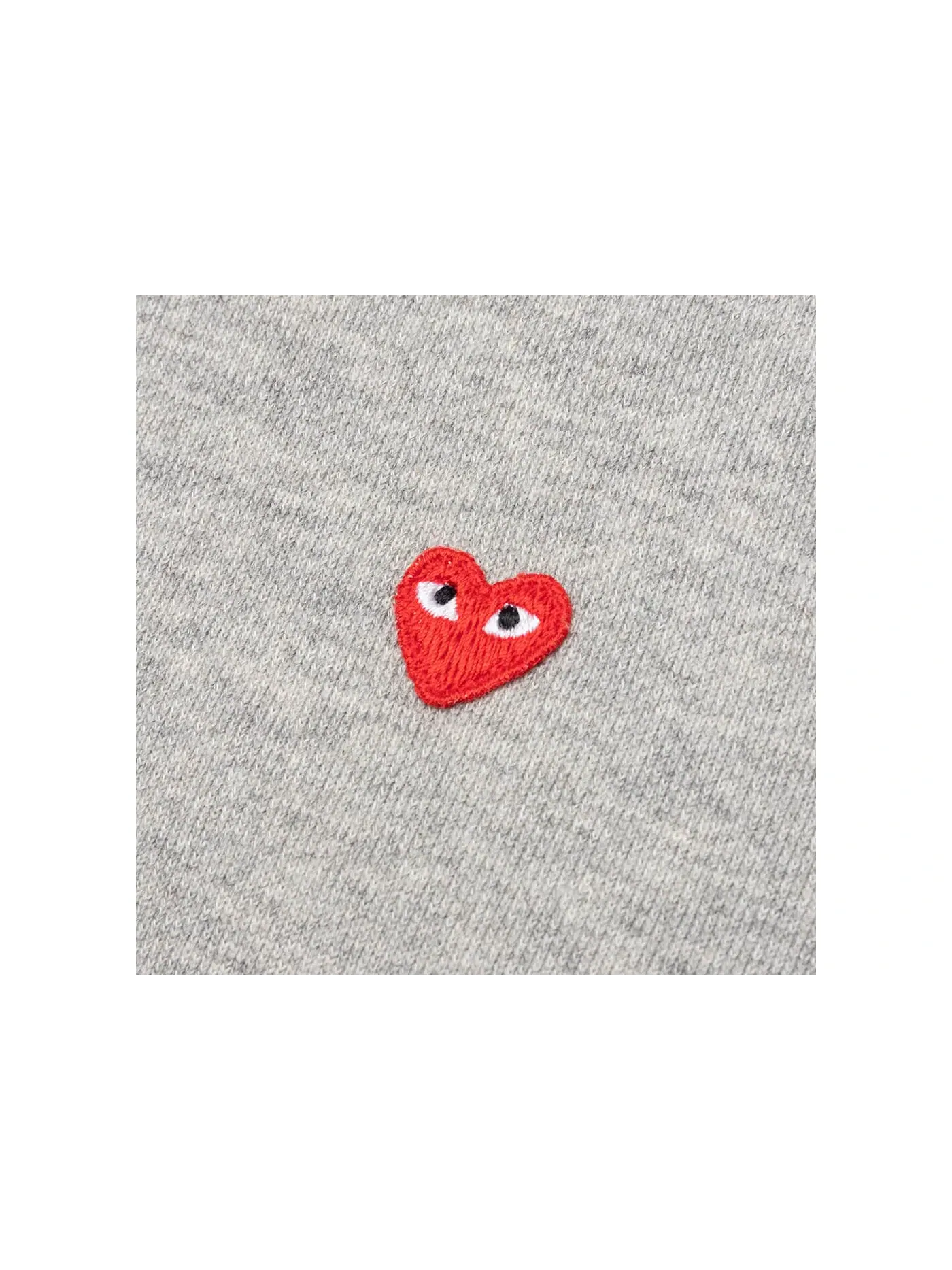 Детское худи с принтом Small Red Heart Comme des Garcons PLAY — изображение 2 из 2, серый