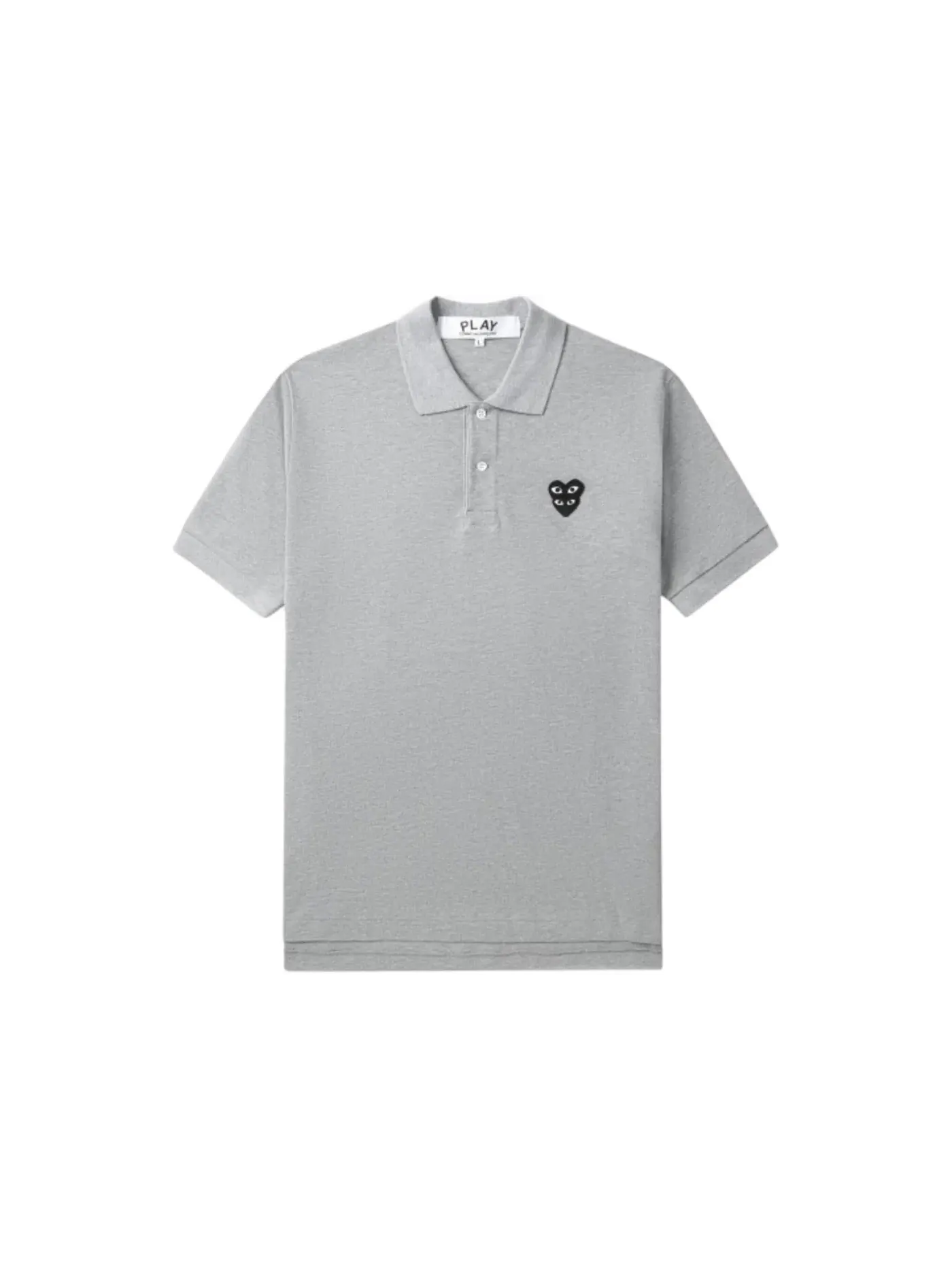 Унисекс поло с принтом Stacked Heart Comme des Garcons PLAY — изображение 1 из 1, серый