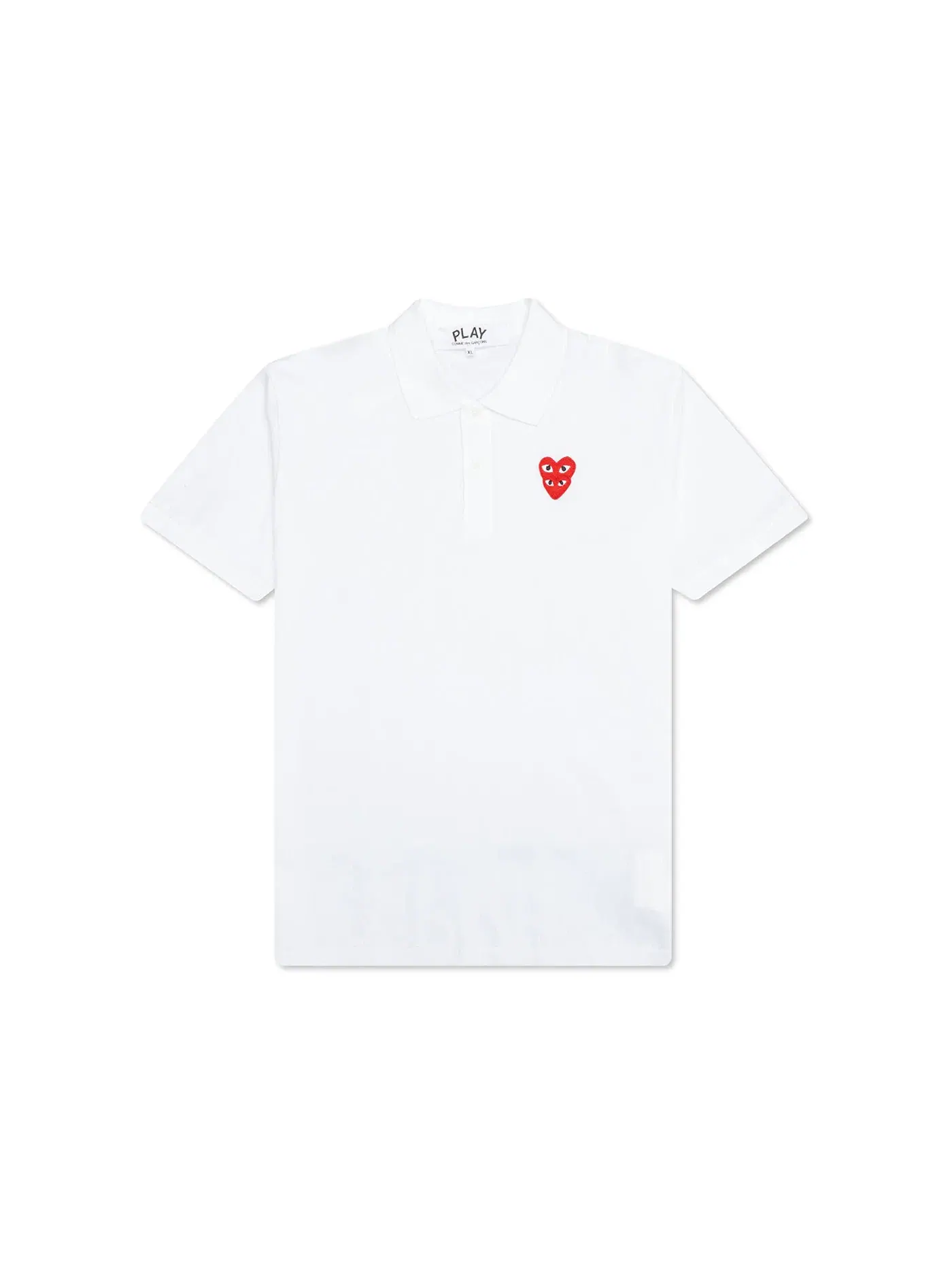 Поло с принтом Comme des Garcons PLAY — изображение 1 из 2, белый