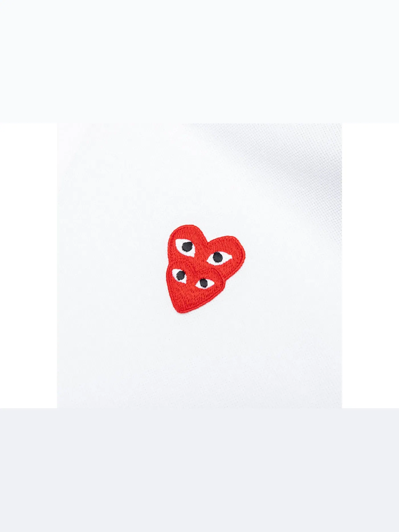 Поло с принтом Comme des Garcons PLAY — изображение 2 из 2, белый