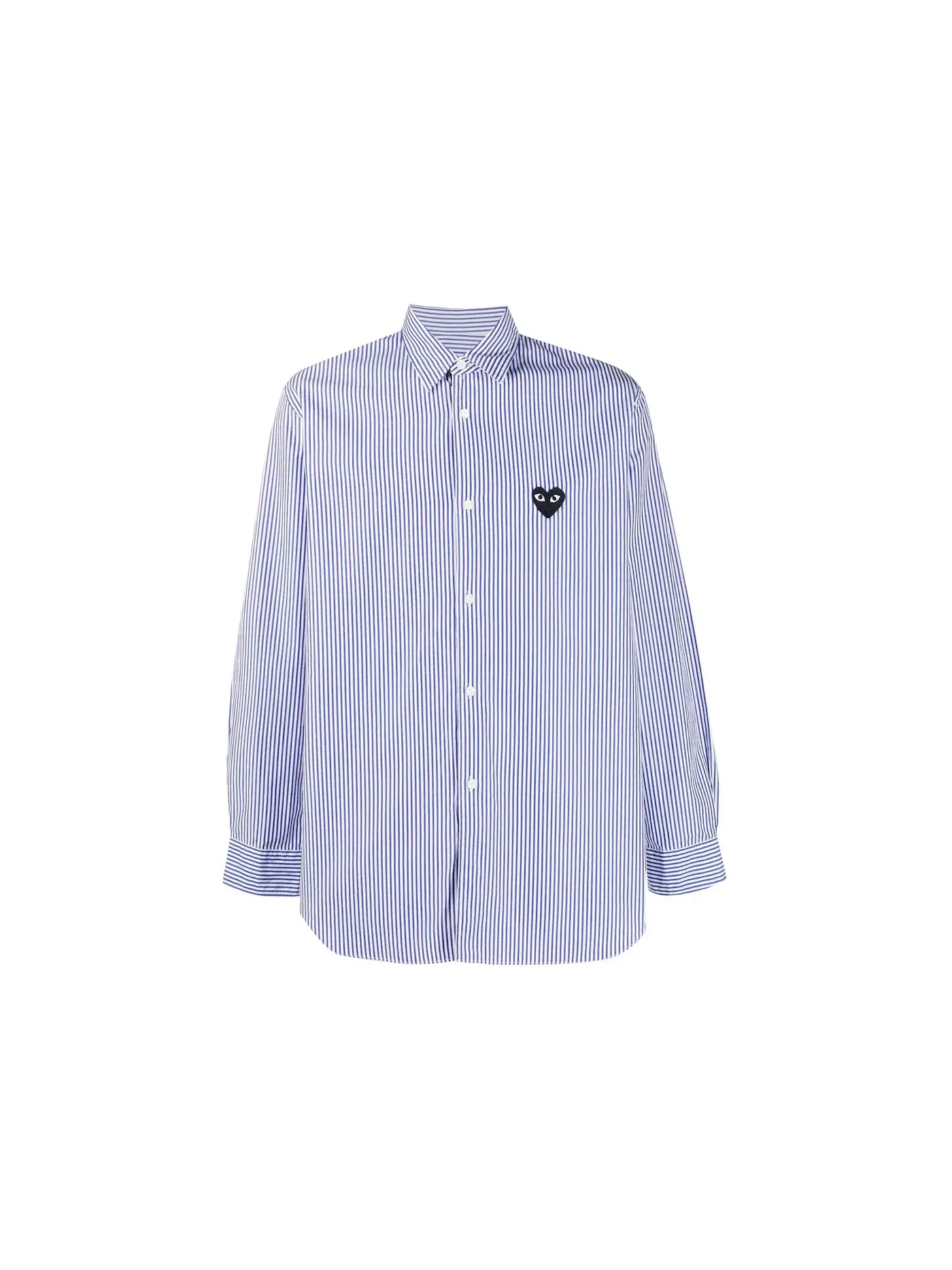 Унисекс рубашка с вышивкой логотипа Comme des Garcons PLAY — изображение 1 из 1, синий/белый